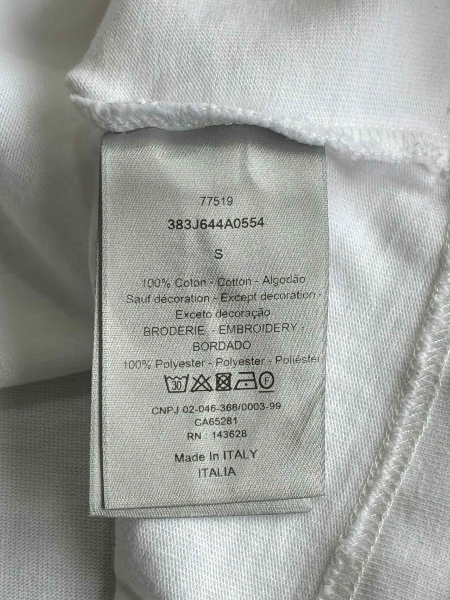 Dior Neck Script Pocket Tee