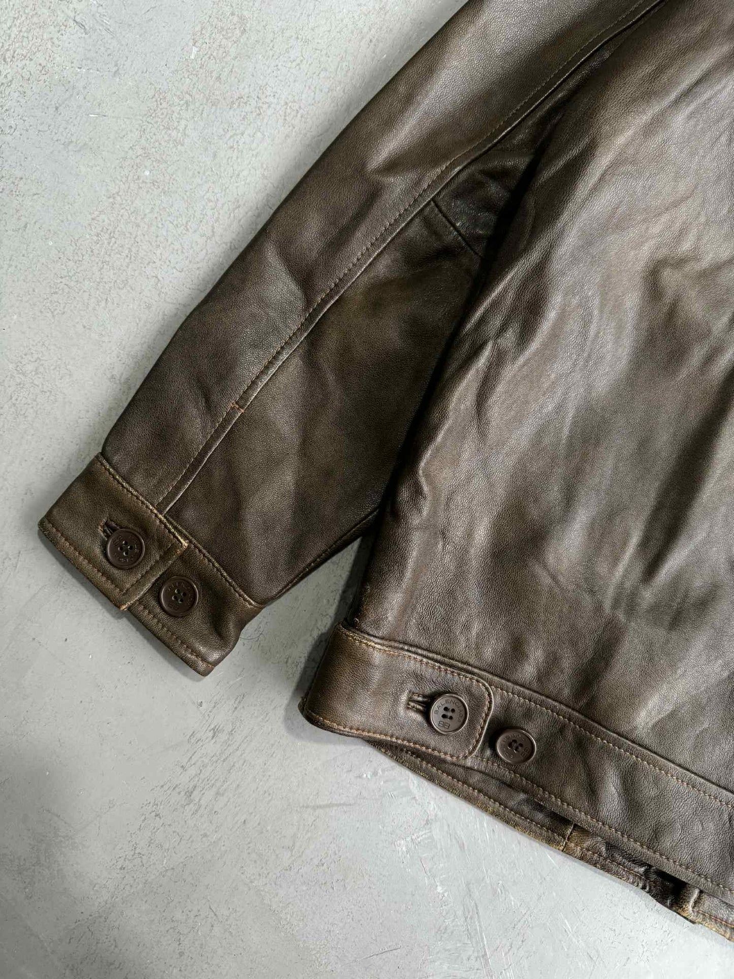 Balenciaga Leather Brown Jacket