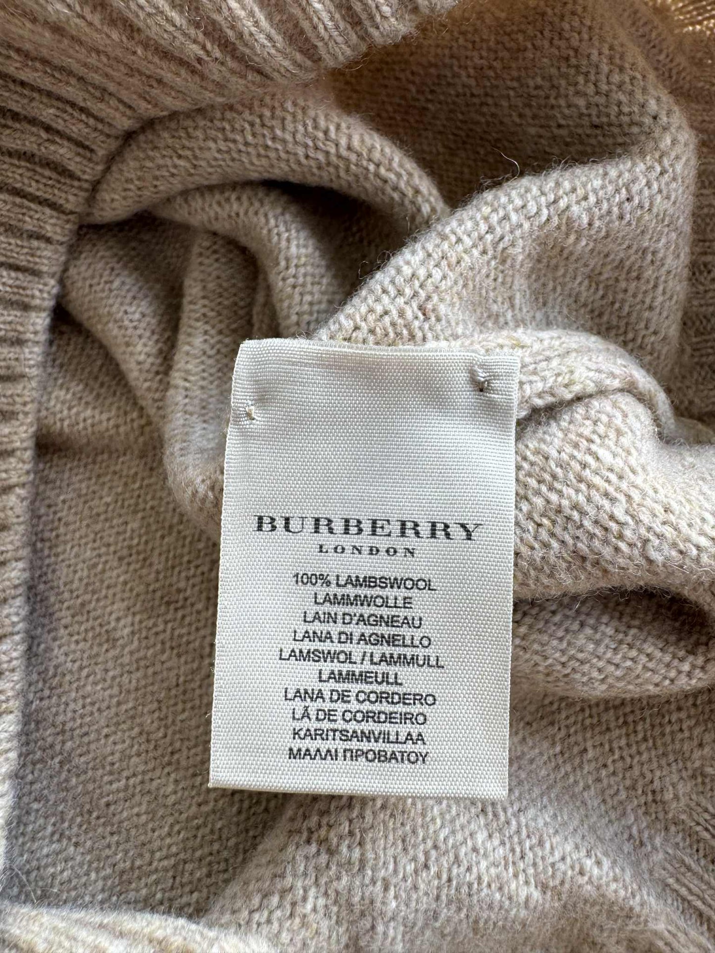 Burberry Quarter Zip Sweater