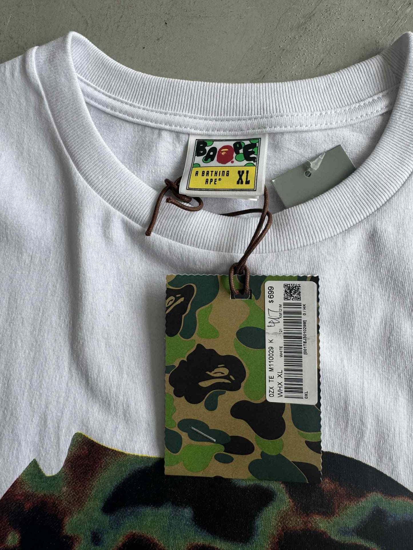 Bape Thermography Ape Head White Tee