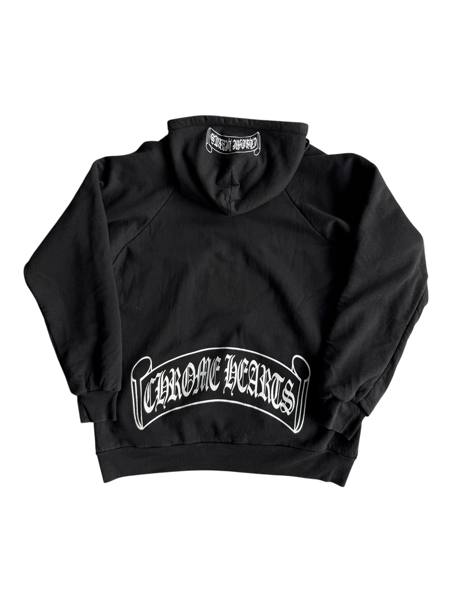 Vintage Chrome Hearts Scroll Logo Hoodie
