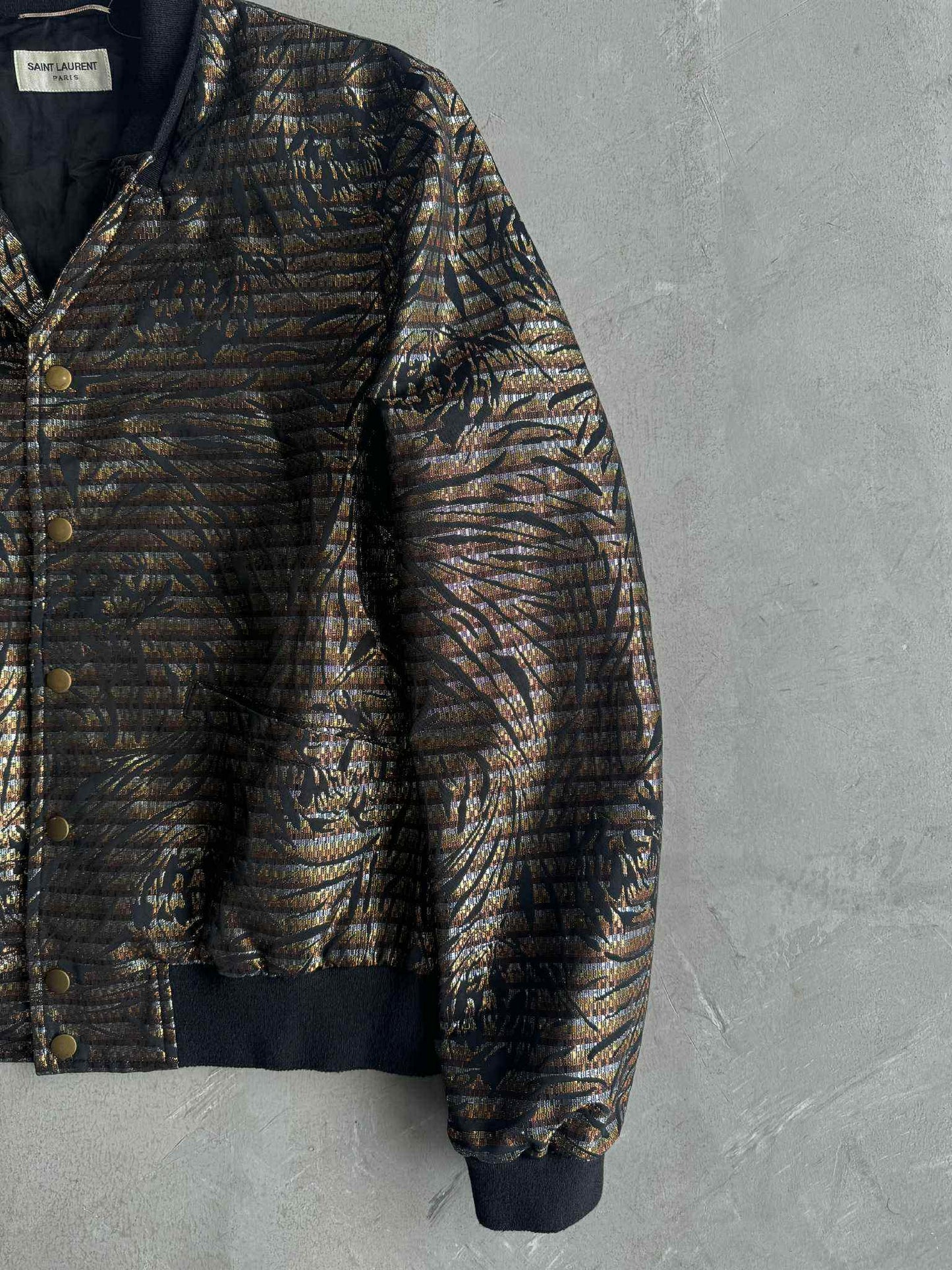 Saint Laurent Metallic Bomber Jacket