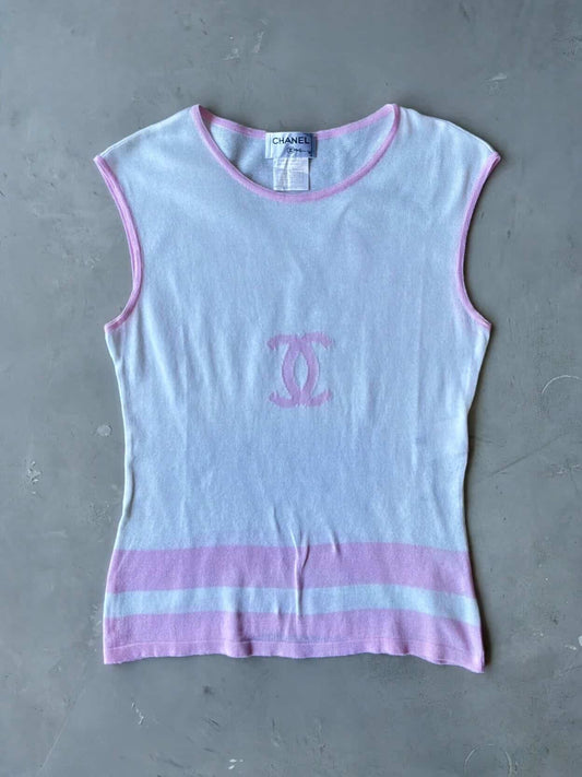 2000’s Chanel Knit CC Tank Top