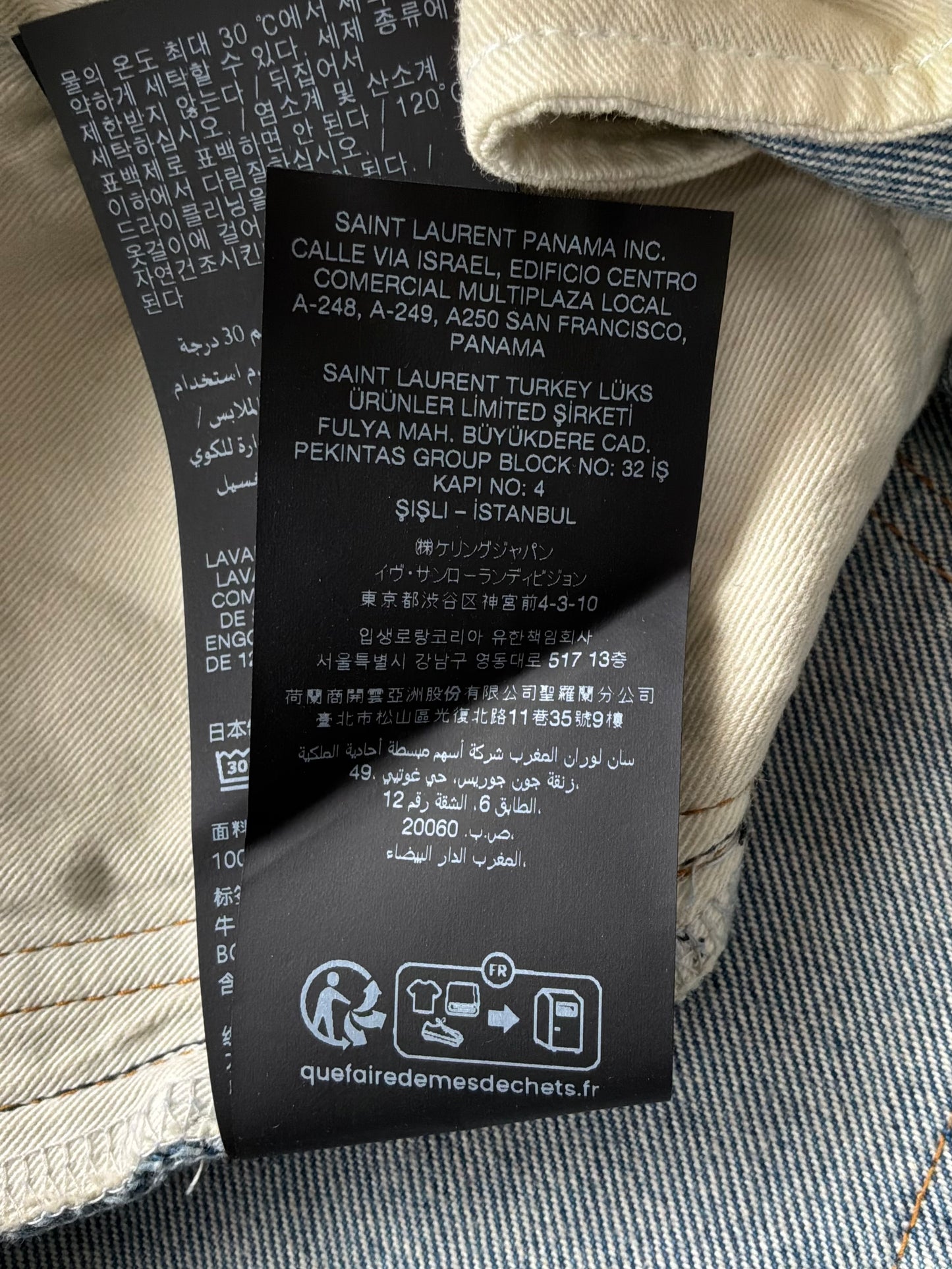 Saint Laurent Paris Denim Pants