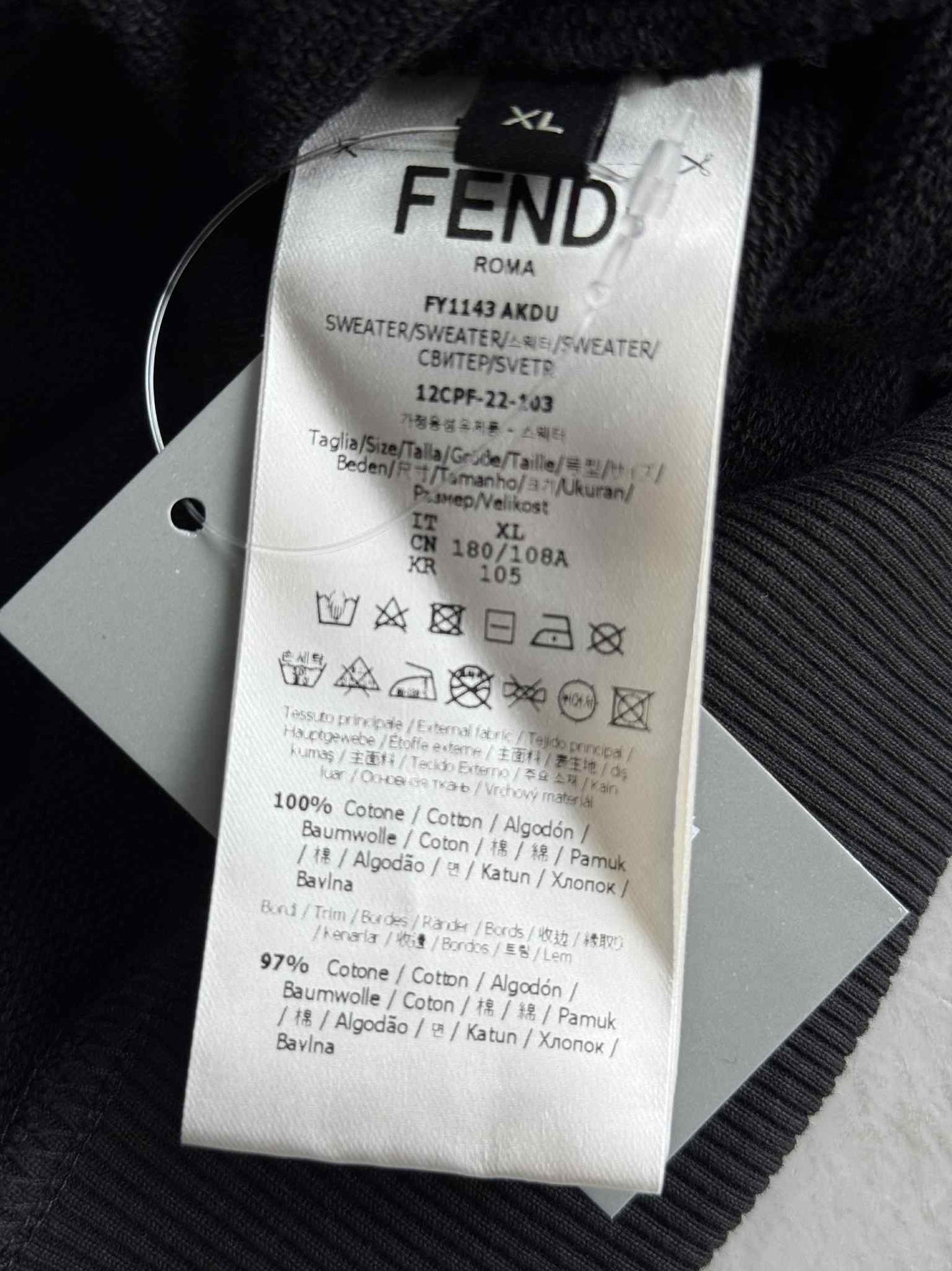 Fendi Versace Black Hoodie