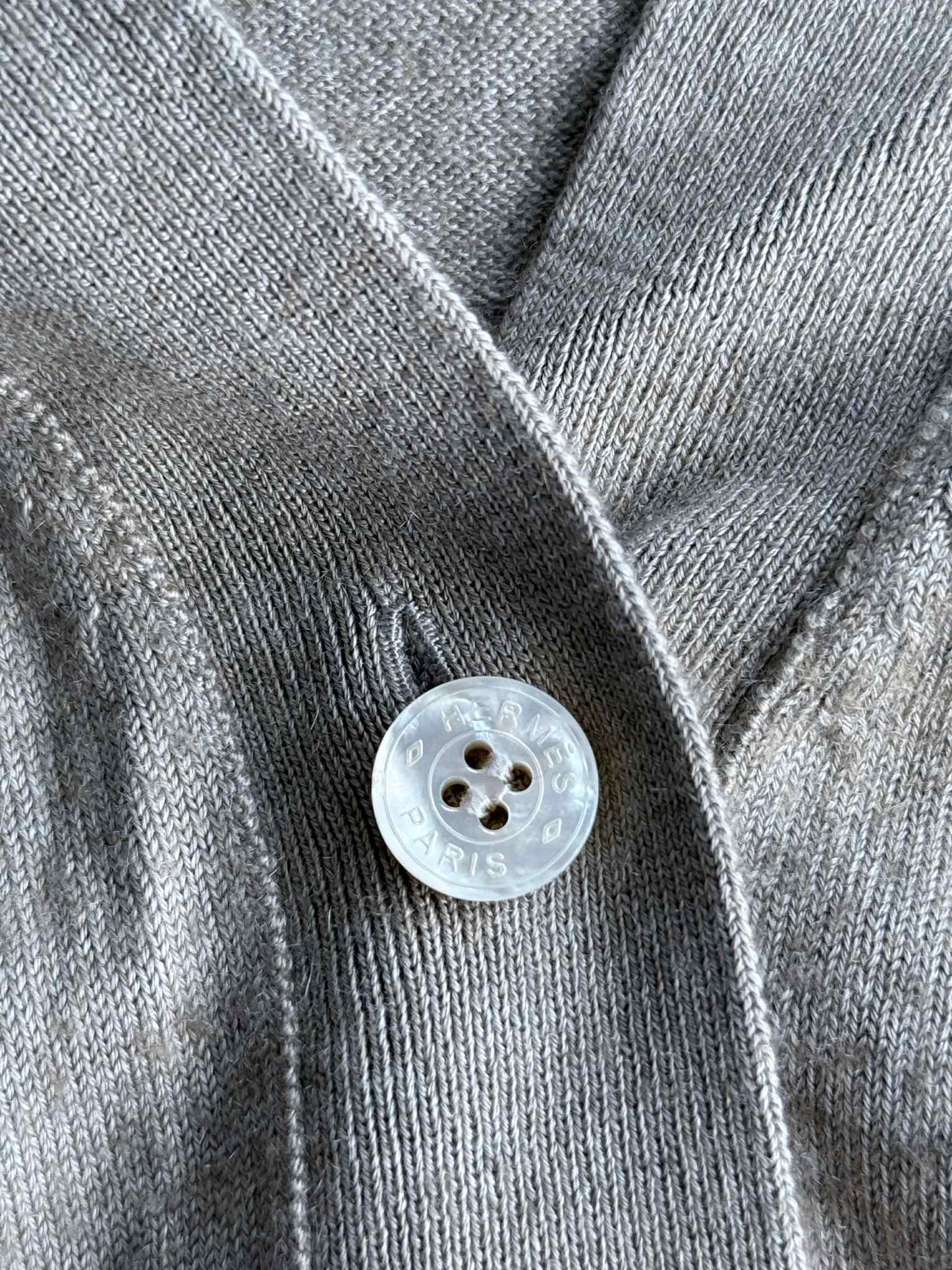 Hermes Cardigan Cashmere Light Beige