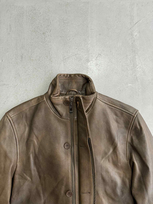 Balenciaga Leather Brown Jacket