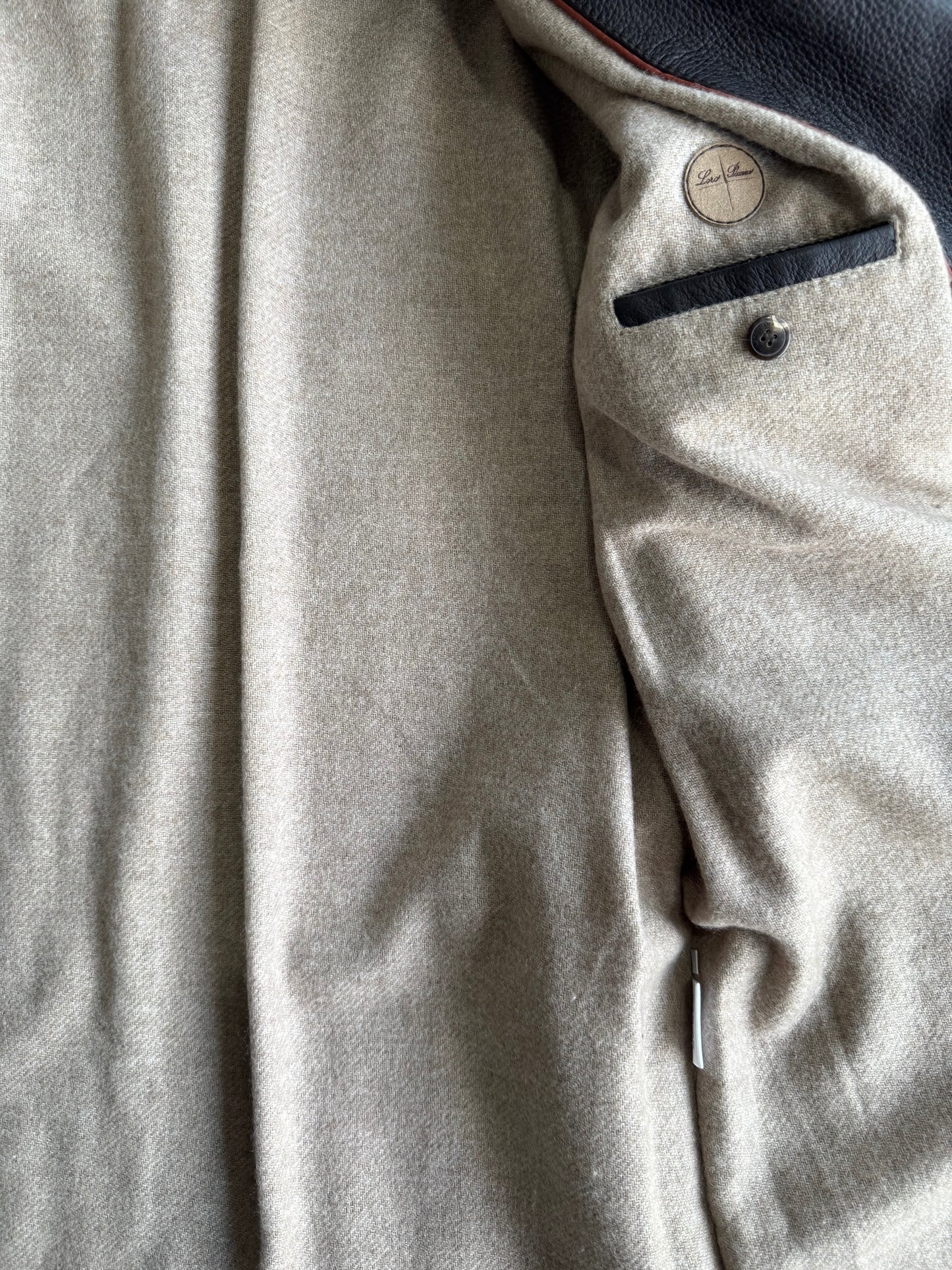 Loro Piana Leather/Cashmere Coat