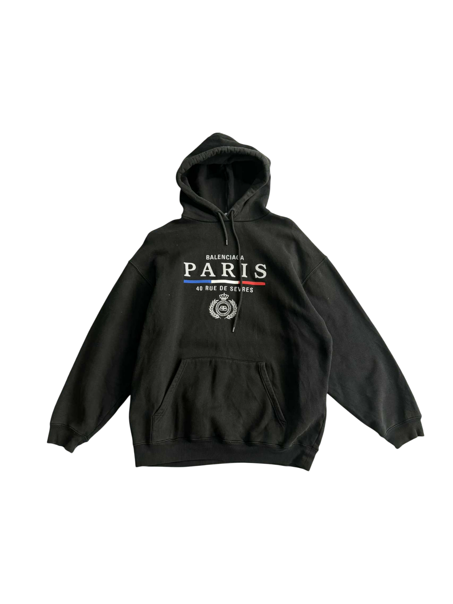 Balenciaga Paris Flag Cotton Hoodie
