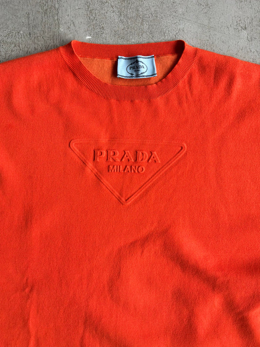 Prada Chest Logo Orange Tee