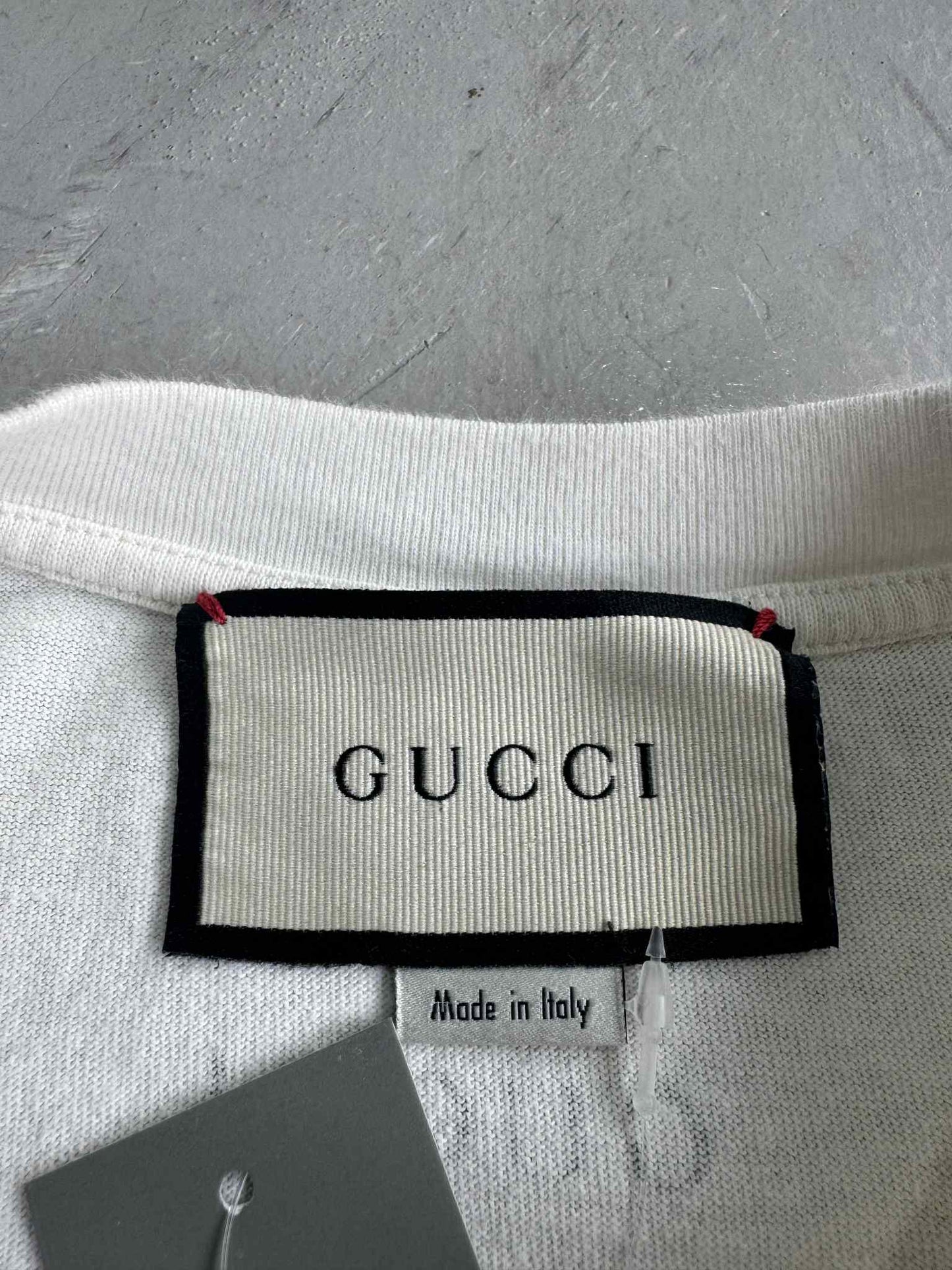 Gucci Lamb Fawn Bitchon Embroidered tee