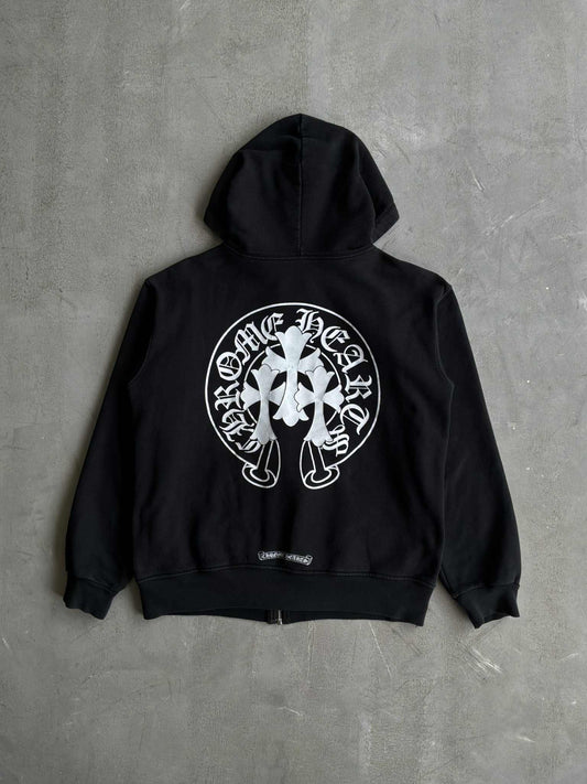 Chrome Hearts Cemetery Horseshoe Thermal Zip Hoodie