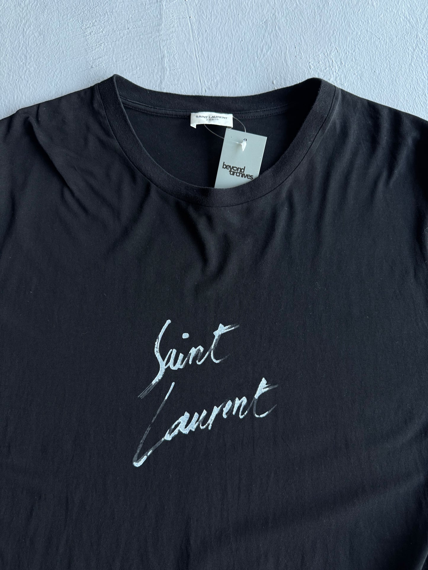 Saint Laurent Paris Cursive Script Tee