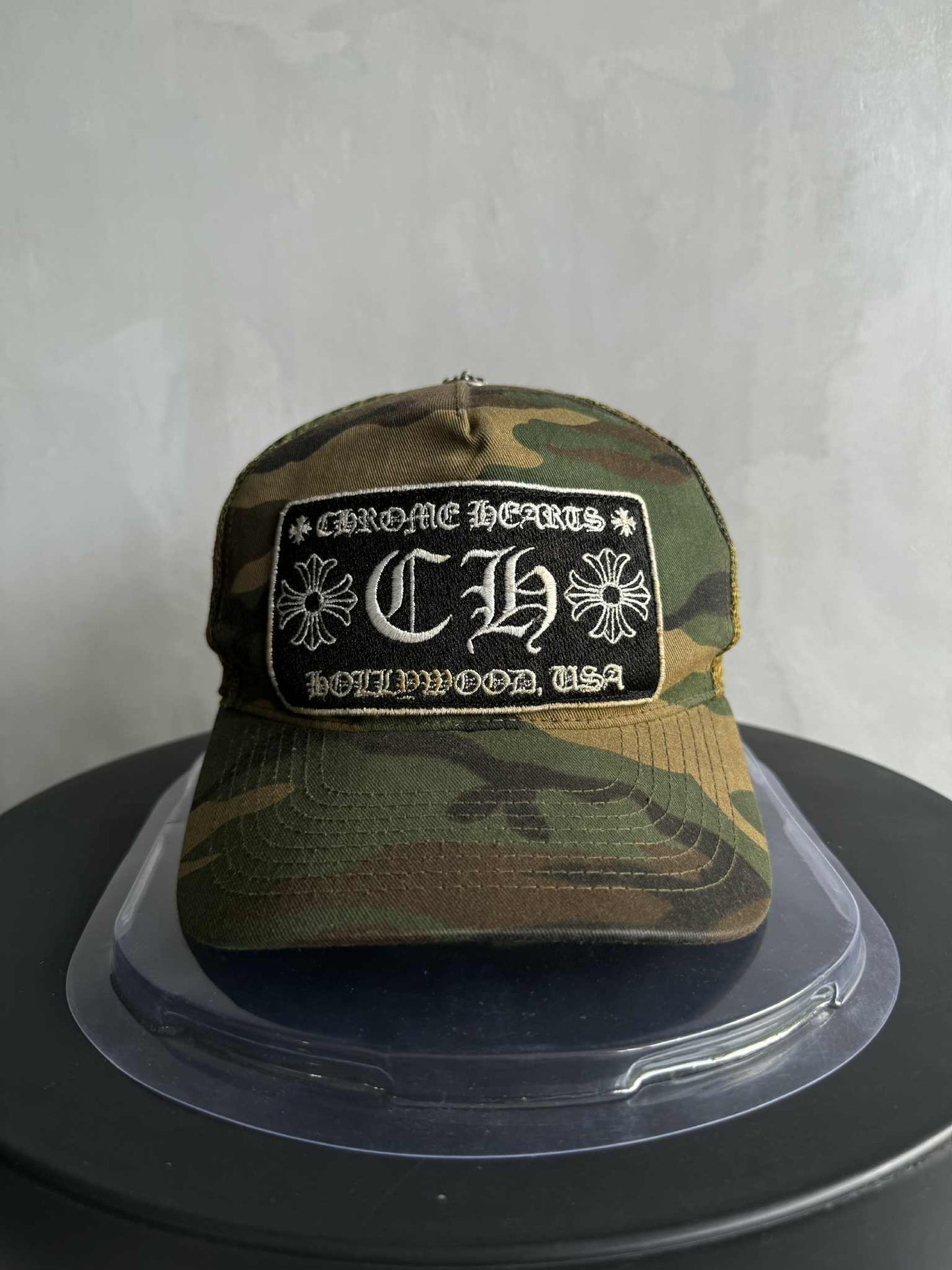 Vintage Chrome Hearts Camouflage Trucker Hat