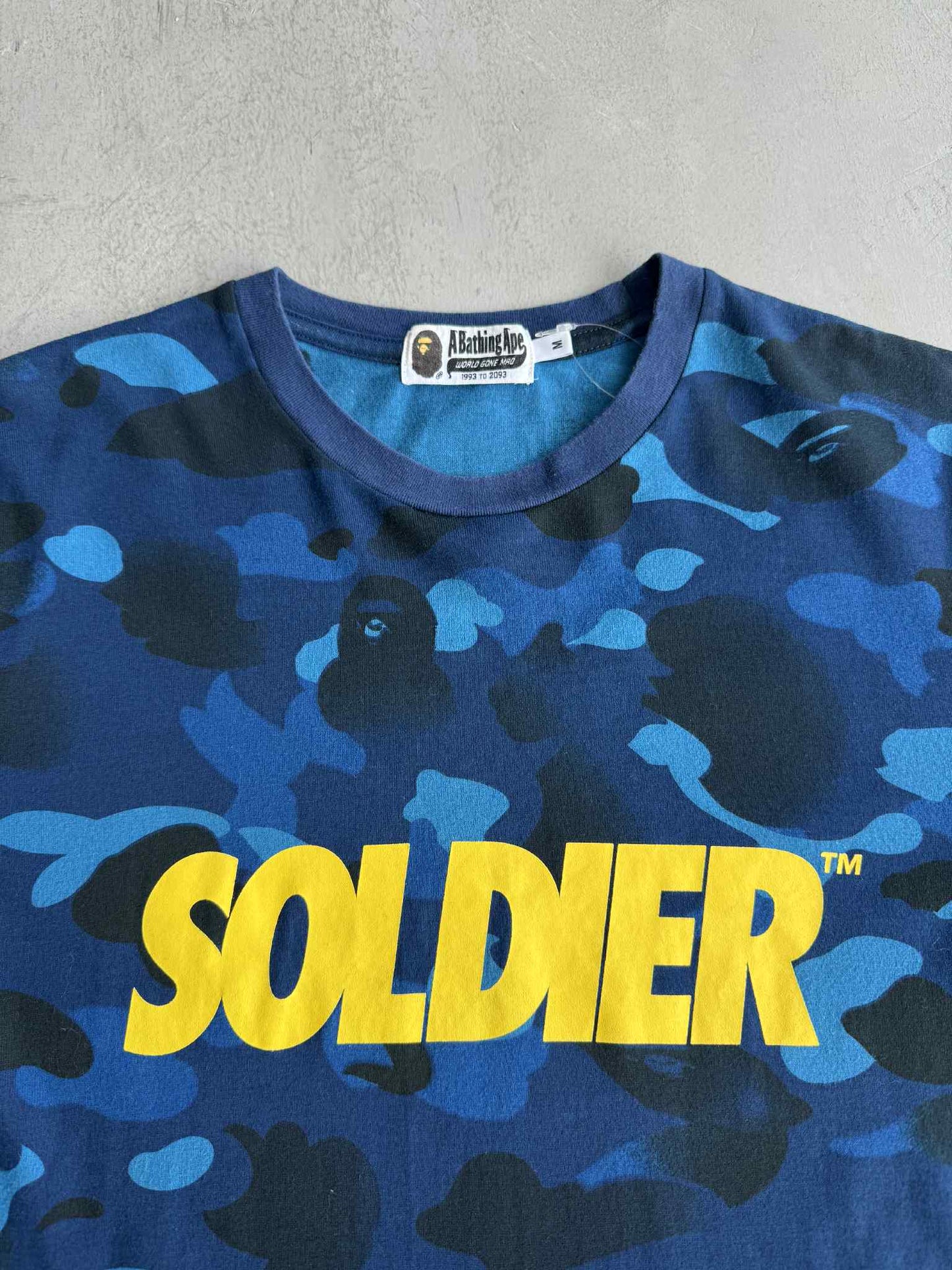Bape Soldier Blue Camou Tee