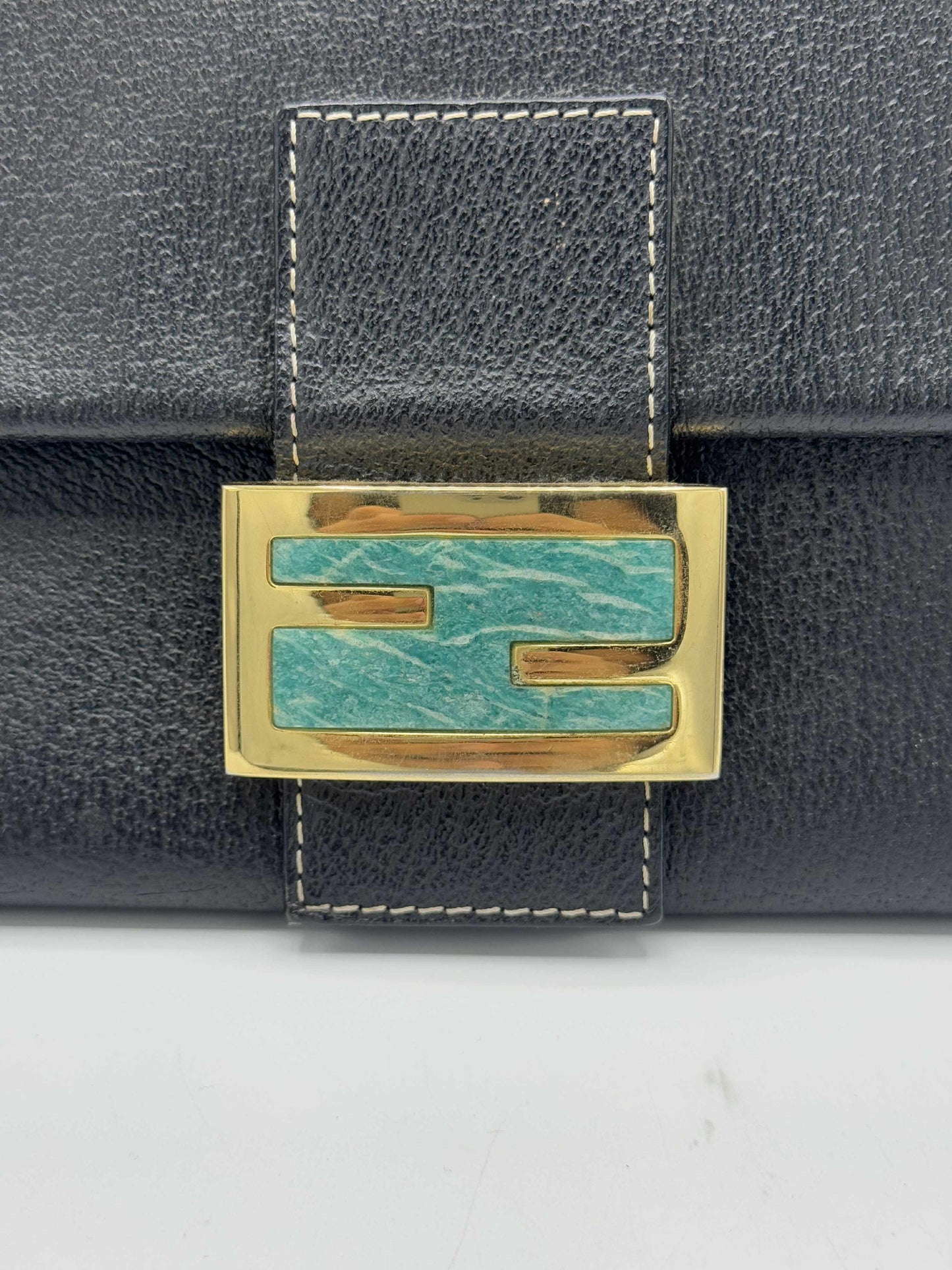 Fendi Black Leather Mama Baguette