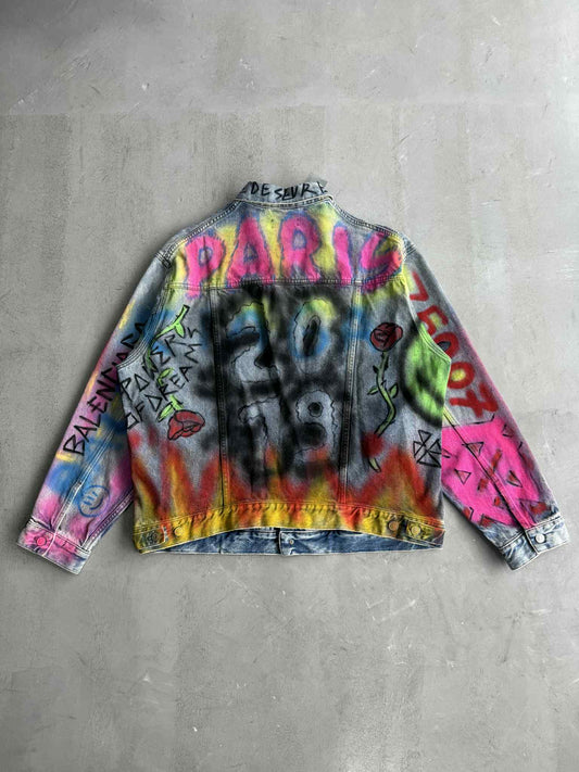 Balenciaga Graffiti Denim Jacket