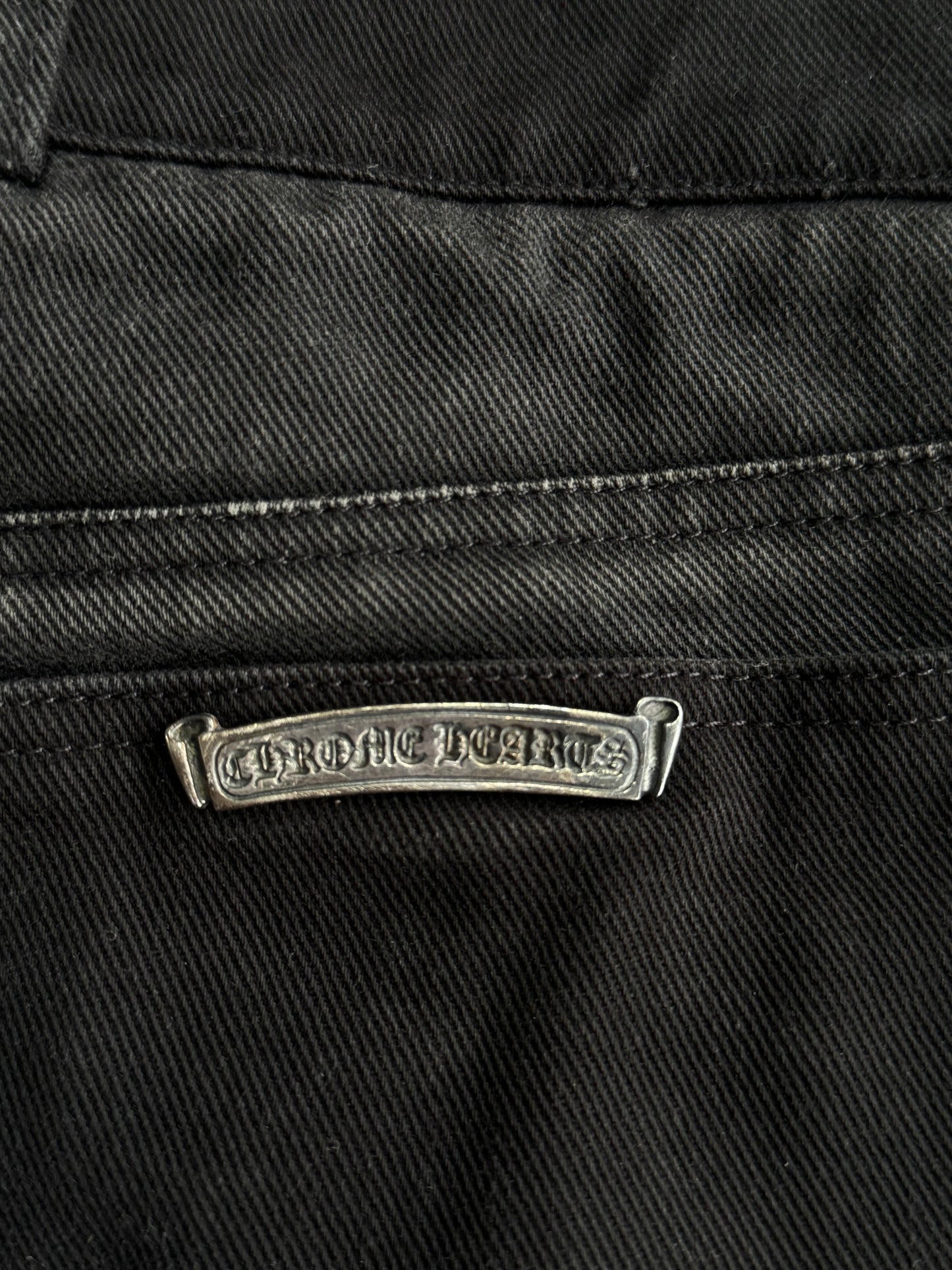 Vintage Chrome Hearts ‘Fleur Knee’ Flare Pants