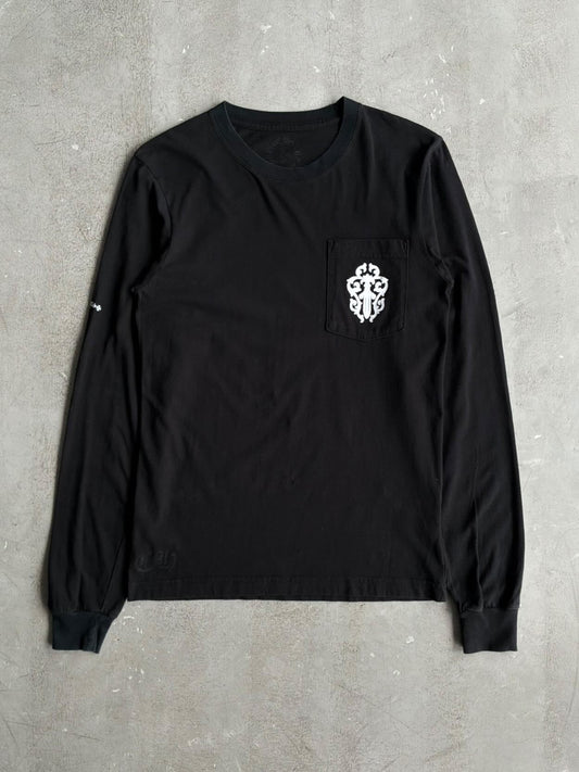 Chrome Hearts Half Script Dagger Black Longsleeves