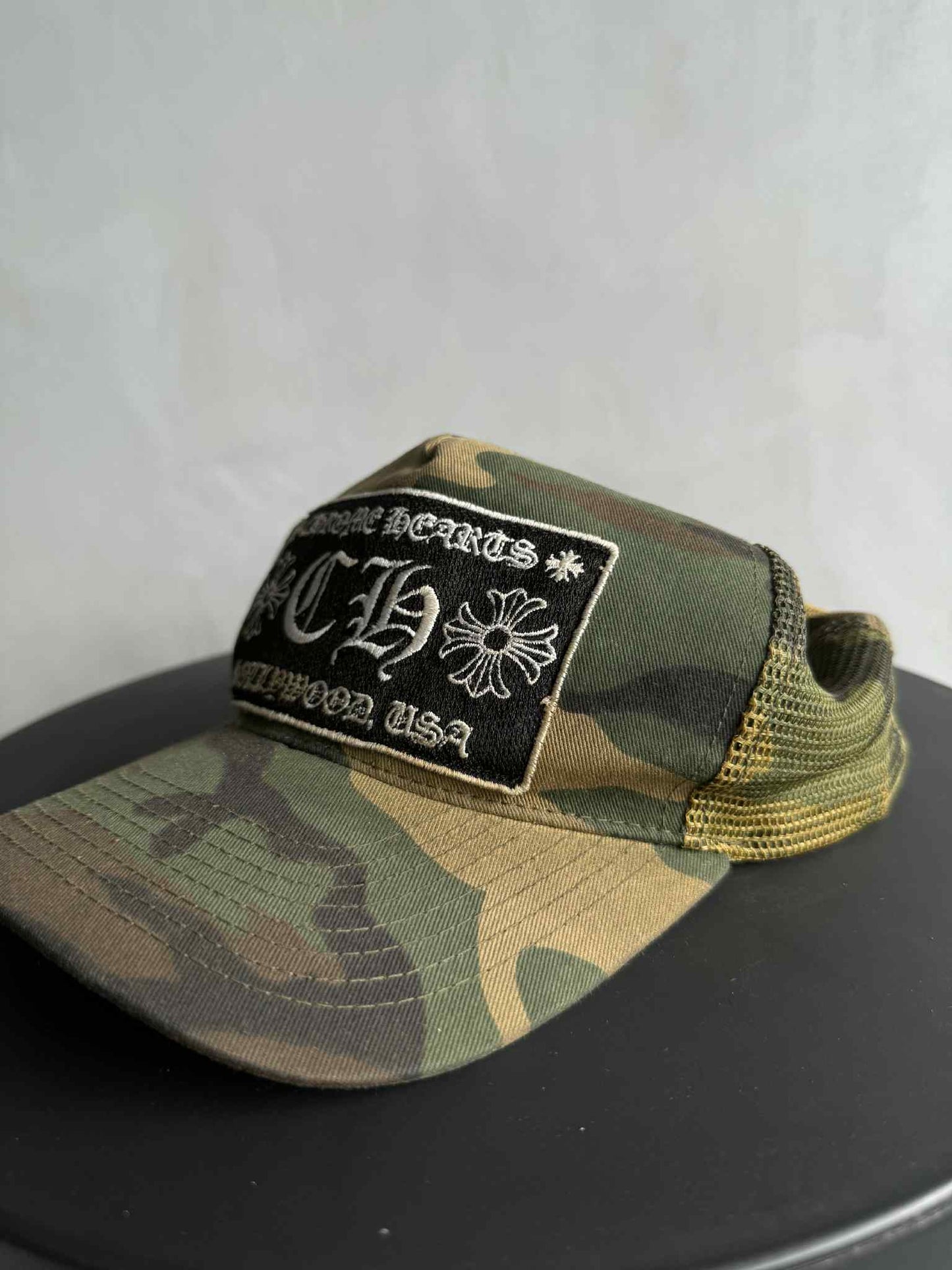 Vintage Chrome Hearts Camouflage Trucker Hat