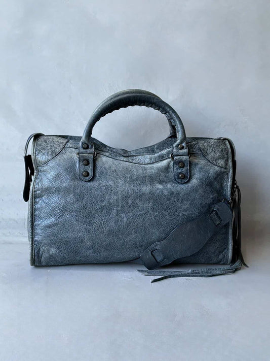 Balenciaga Classic City Navy Lambskin Bag