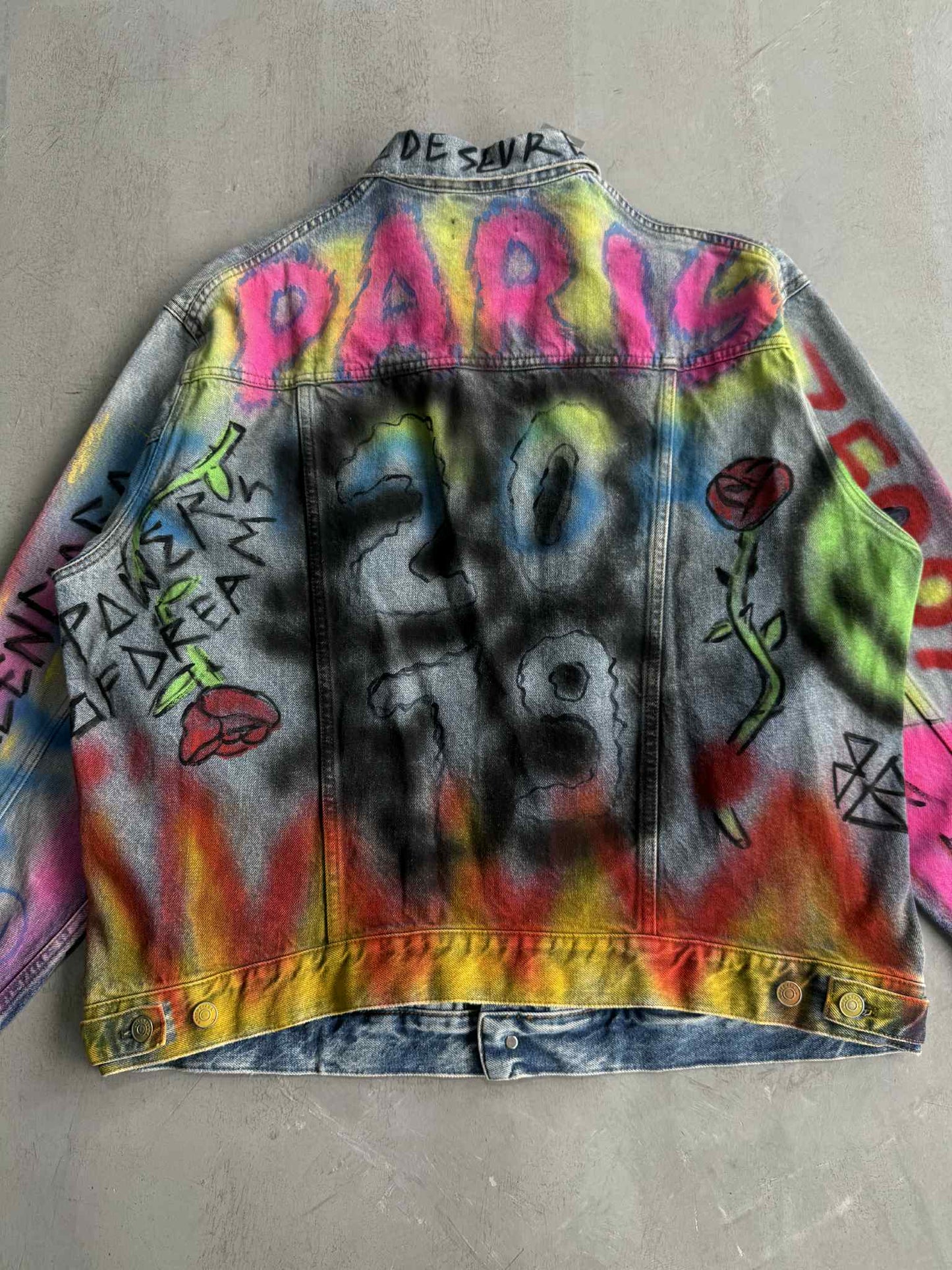Balenciaga Graffiti Denim Jacket
