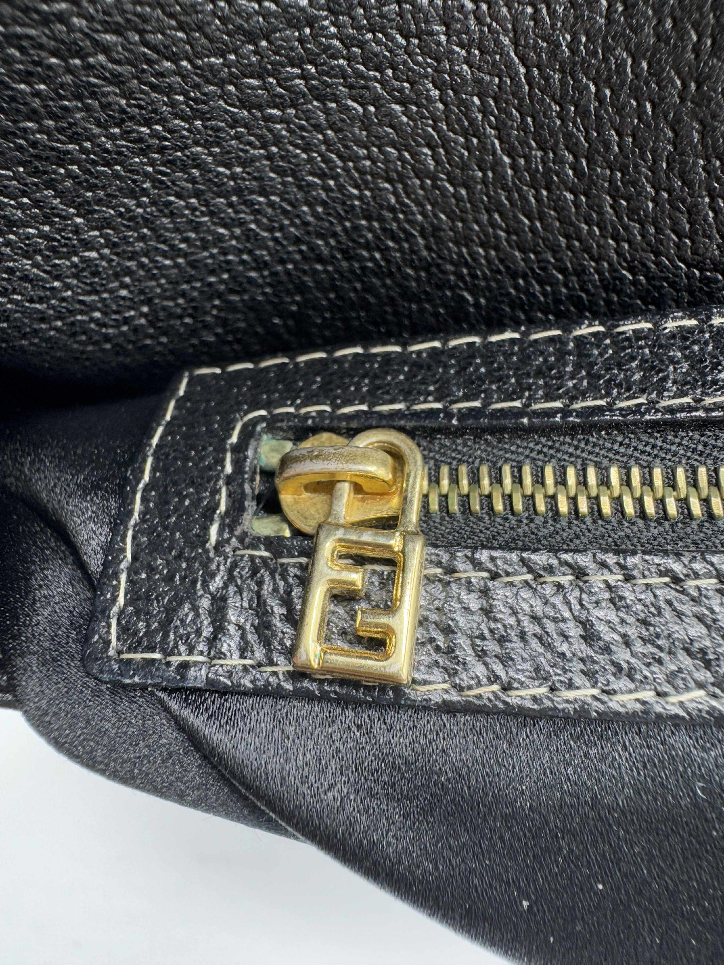 Fendi Black Leather Mama Baguette
