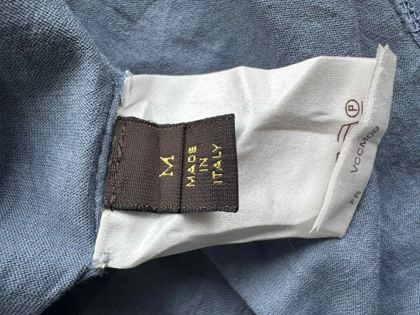 Louis Vuitton Stone Blue Cotton Zulu Statue tee