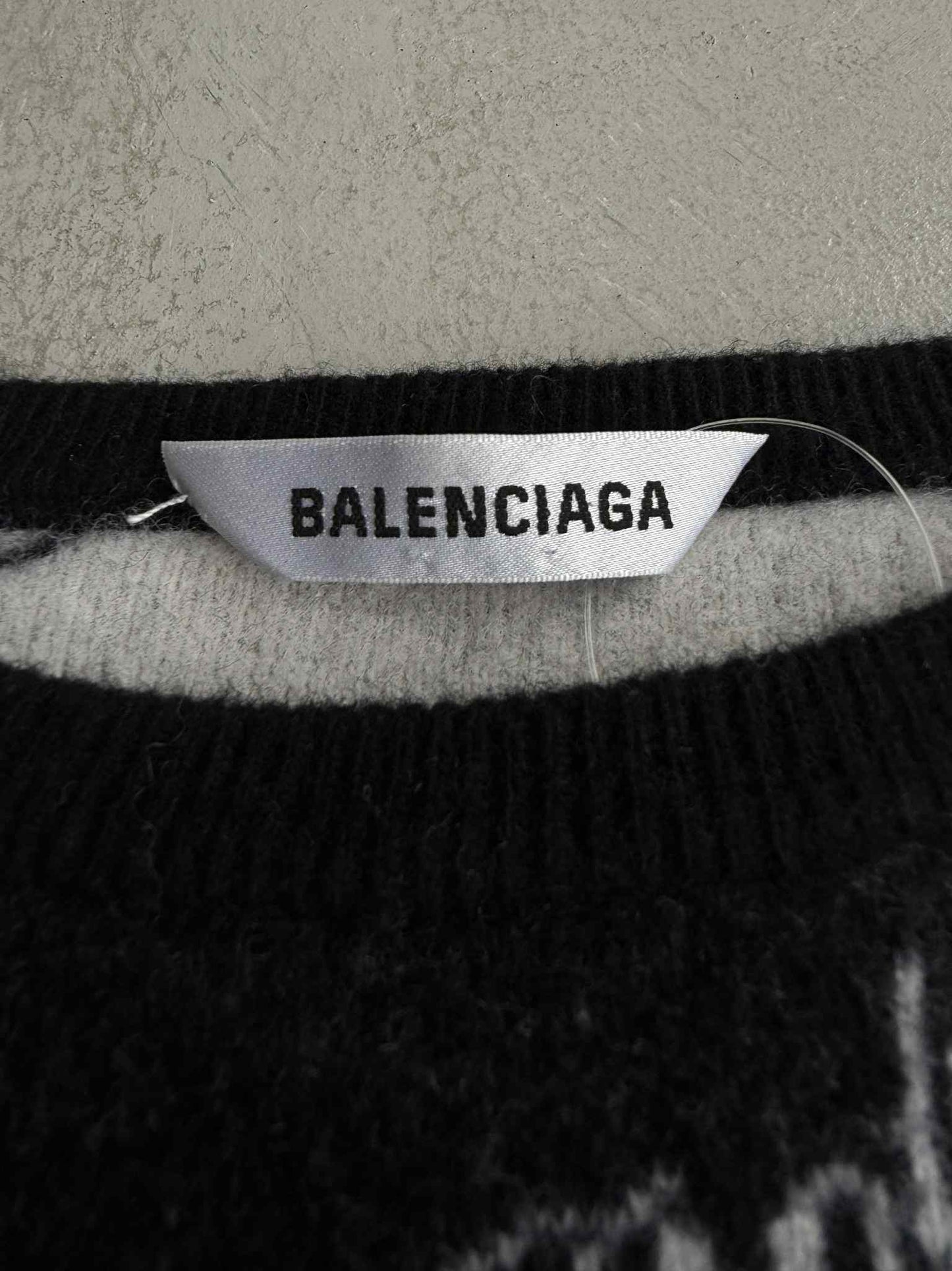 Balenciaga All Over Print Logo Sweater