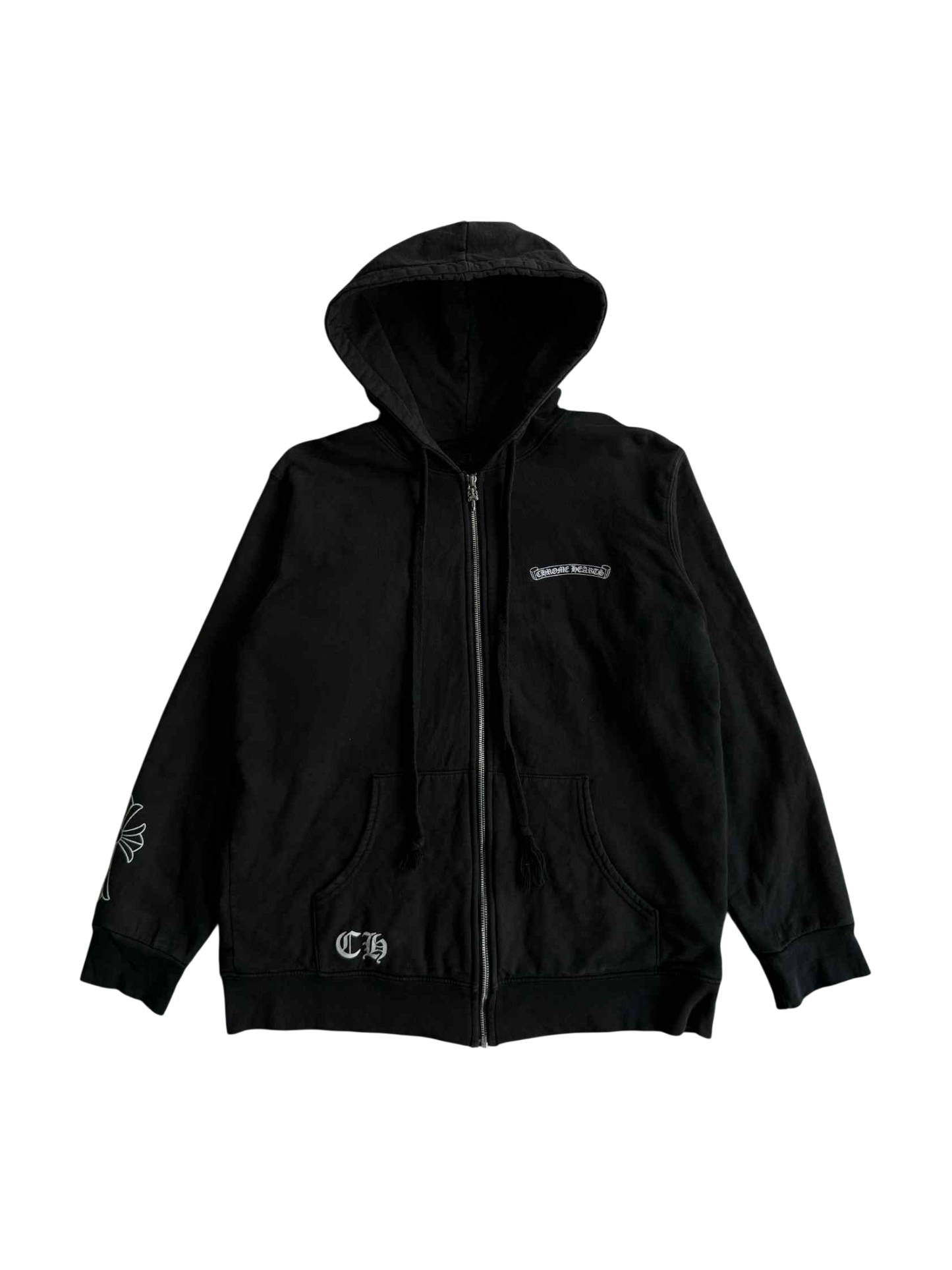 Chrome Hearts White Cemetery Thermal Zip Hoodie