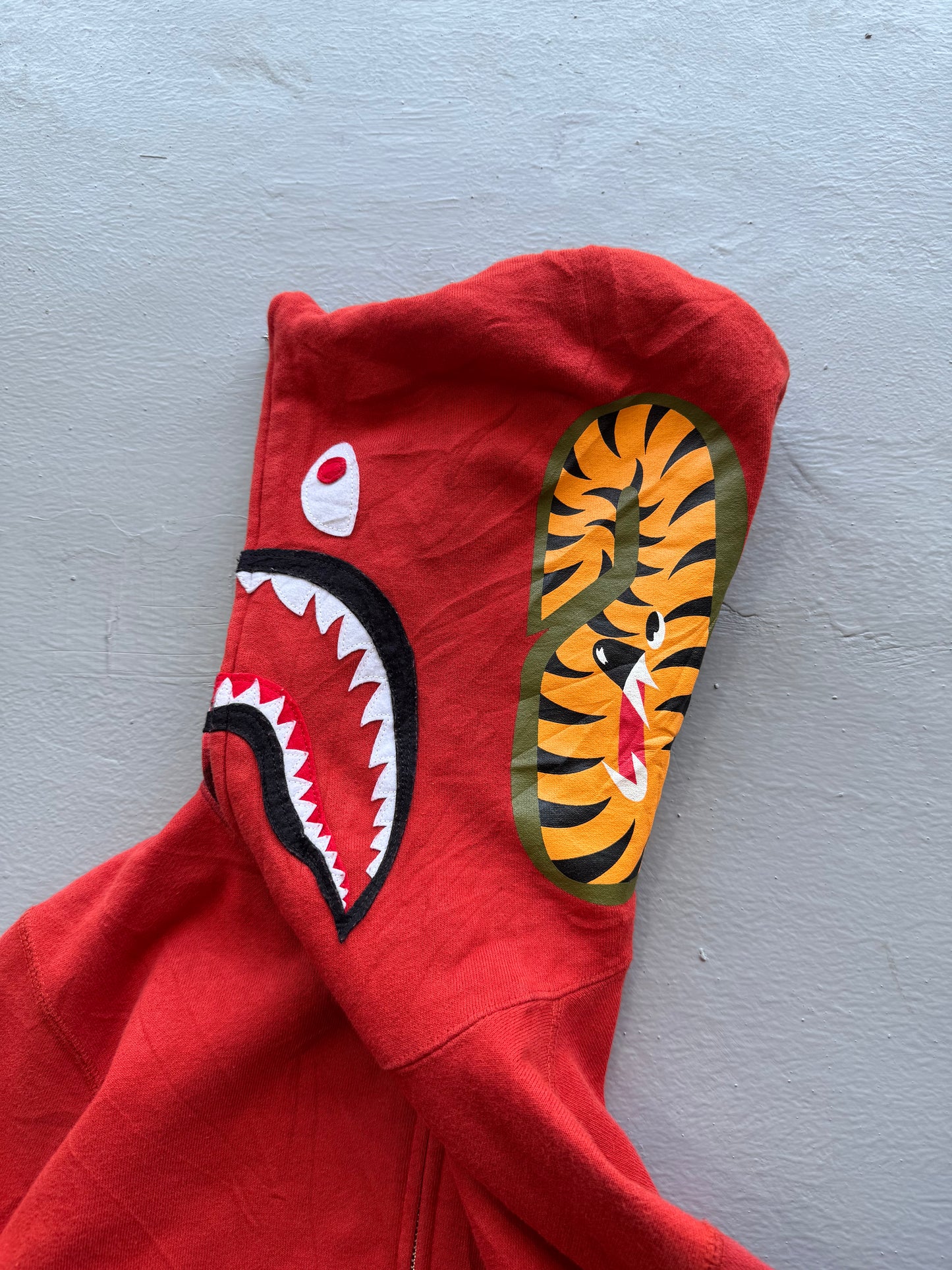 Bape shark Red Camouflage Full Zip Hoodie