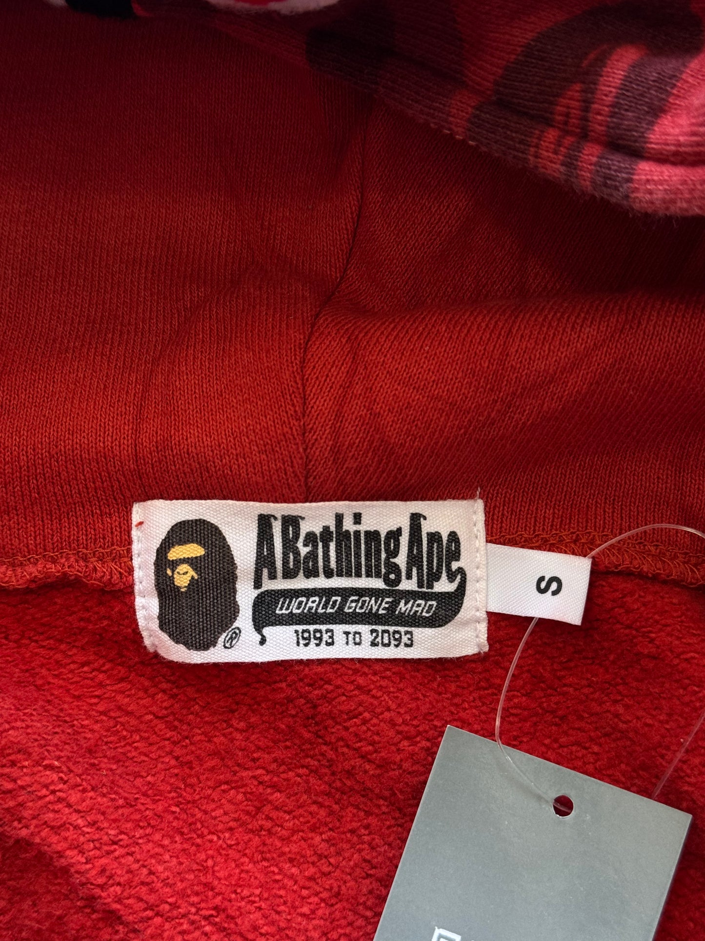 Bape shark Red Camouflage Full Zip Hoodie