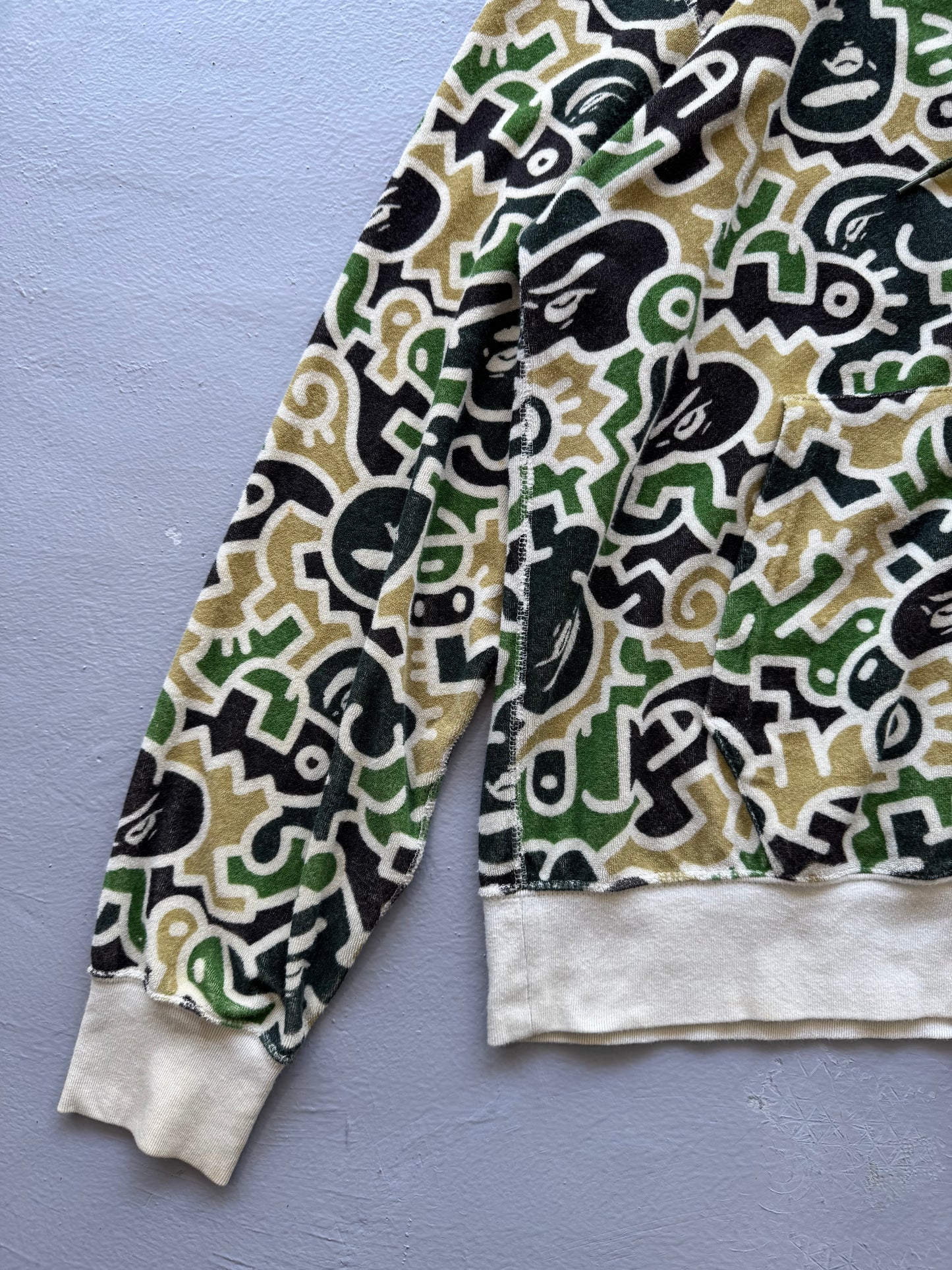 OG Bape x Keith Harring Camouflage Full Zip Hoodie