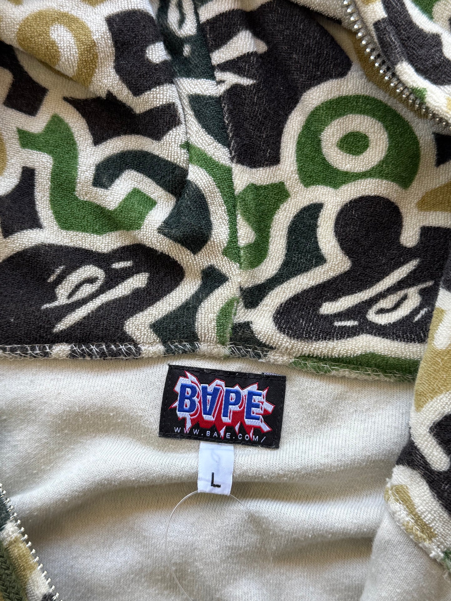 OG Bape x Keith Harring Camouflage Full Zip Hoodie