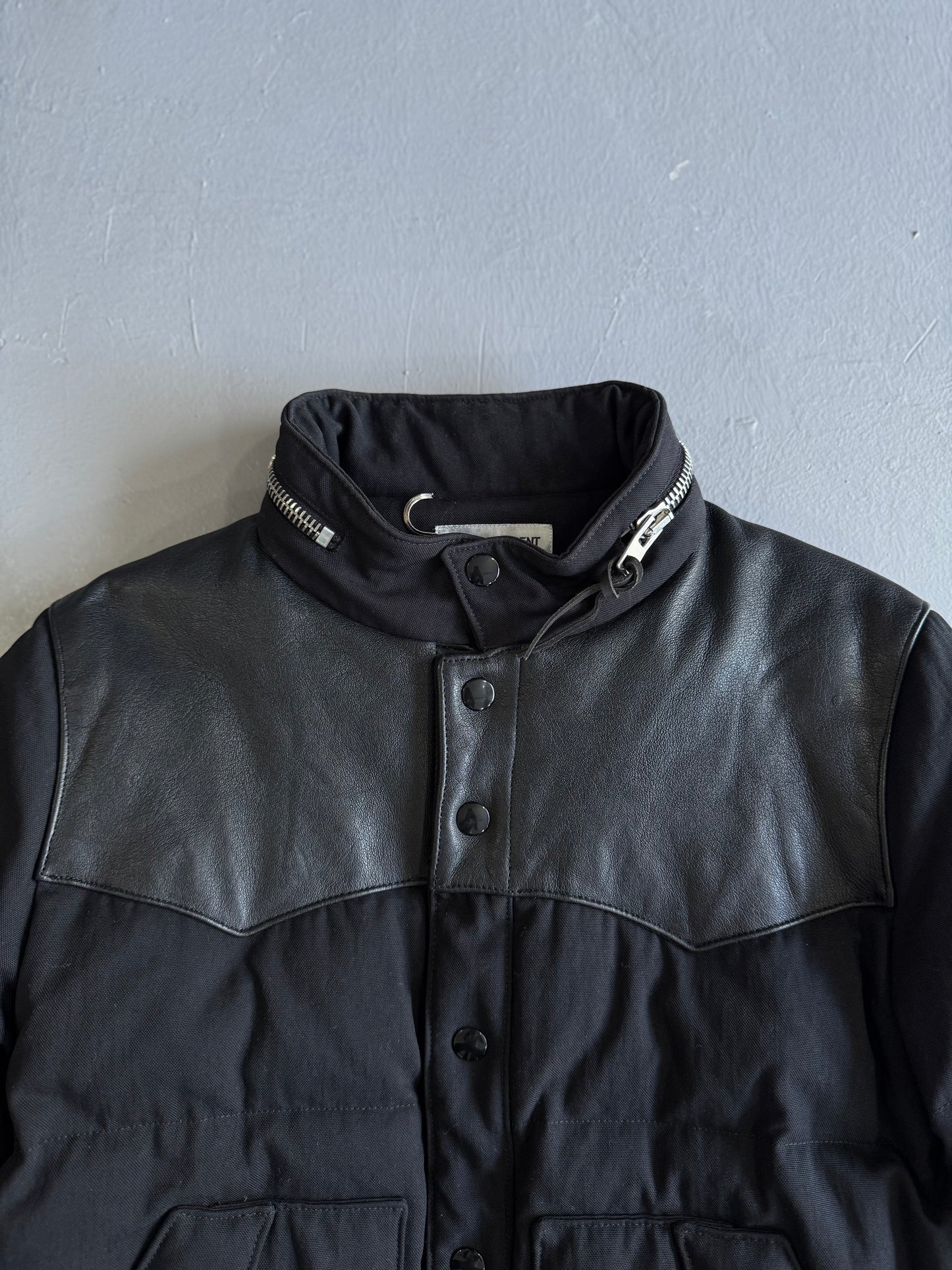 Saint Laurent Paris Puffer Leather Jacket