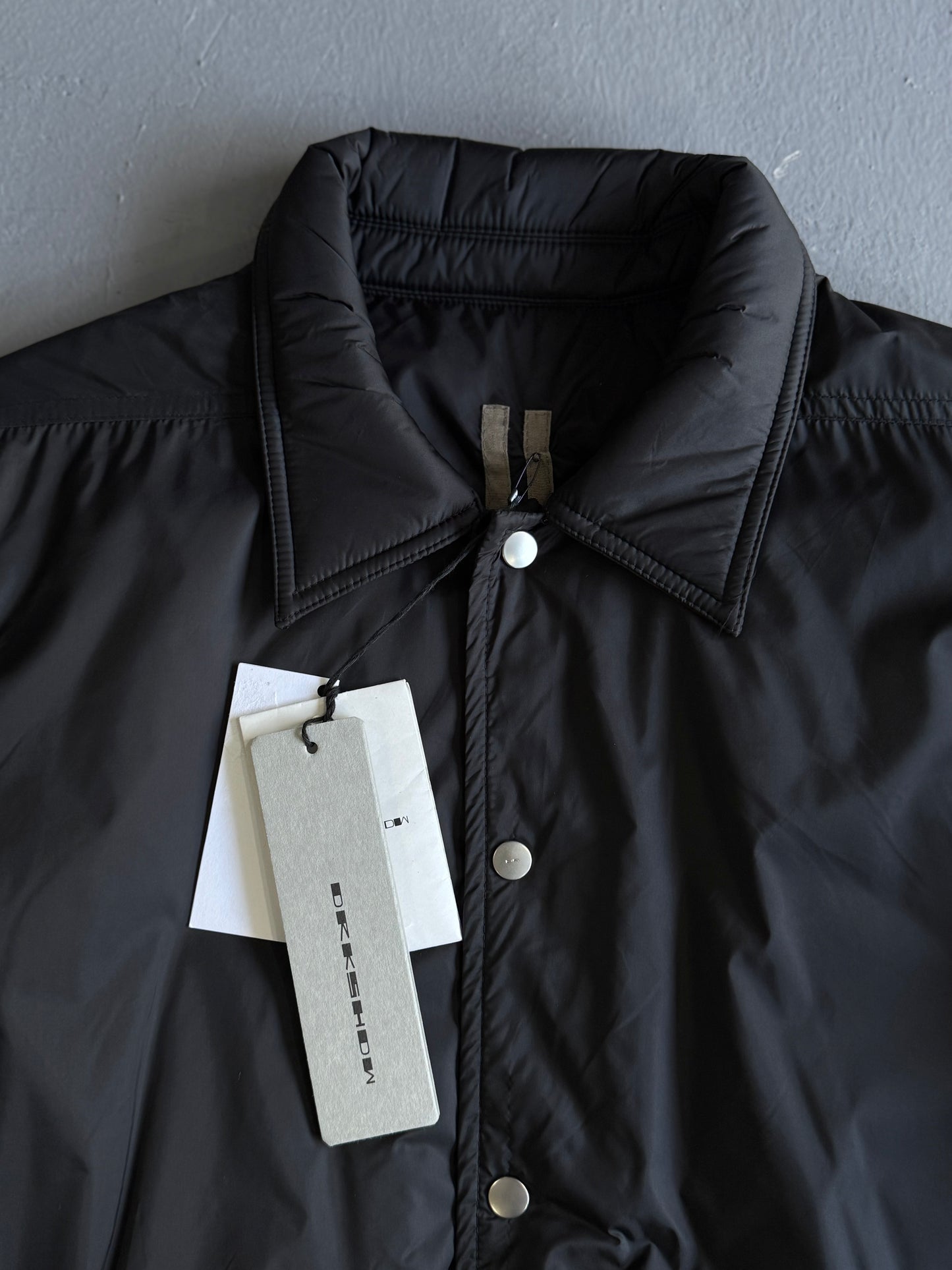 Rick Owens Snap Font Puffer Lined Jacket