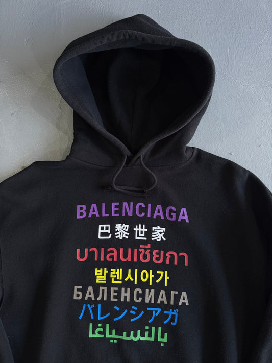 Balenciaga Languages Logo Hoodie