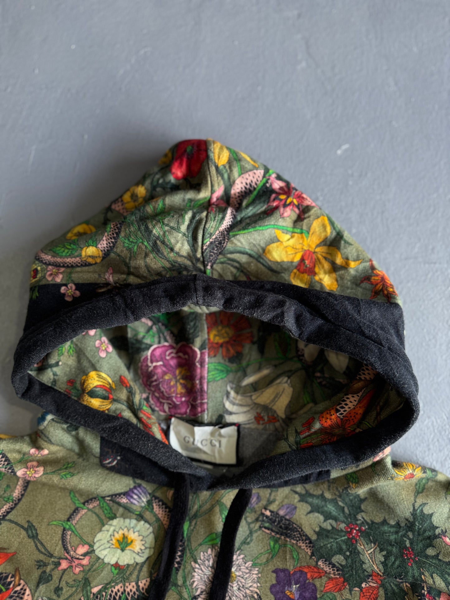 Gucci All-Over-Print Floral Hoodie