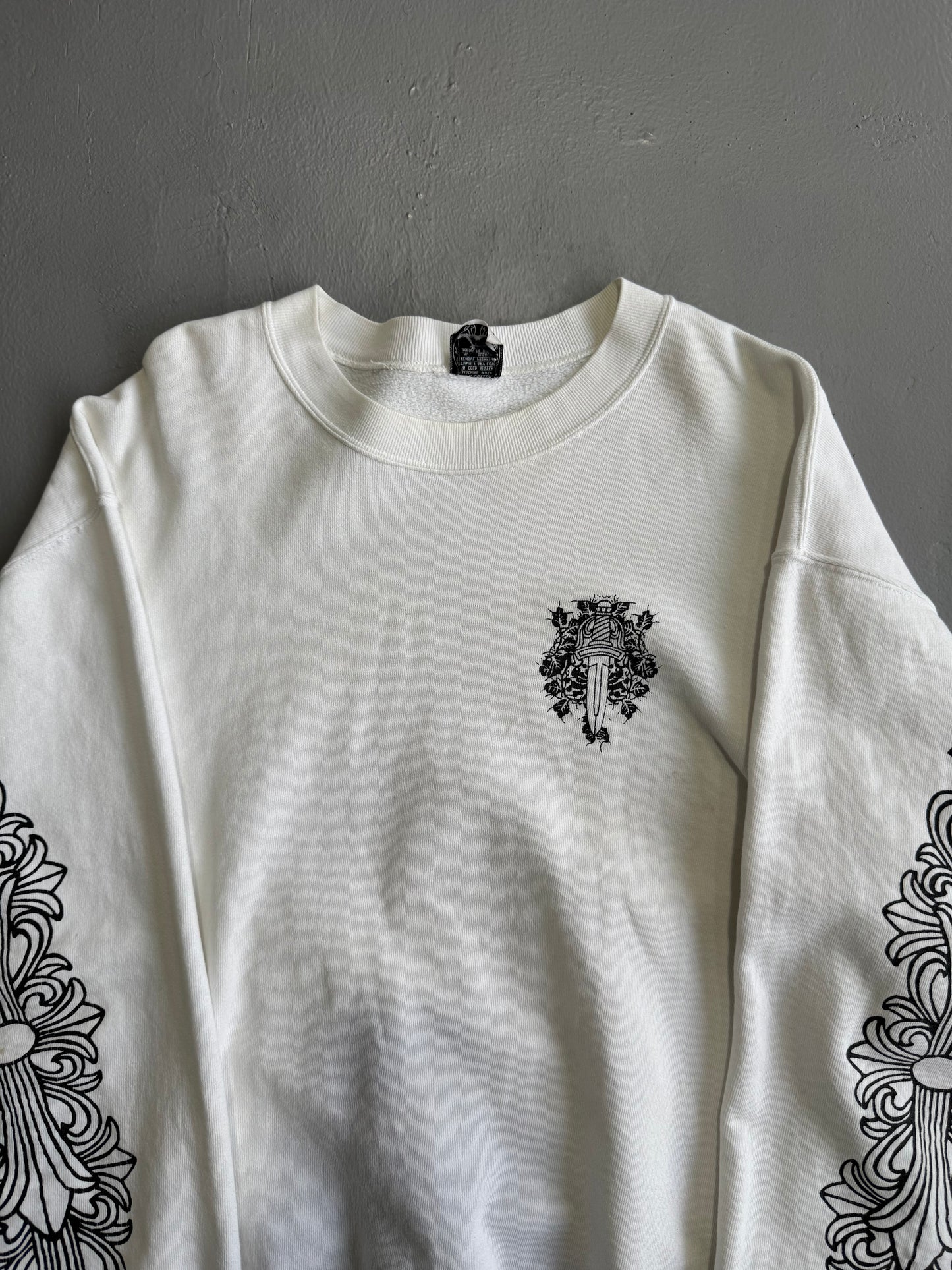 Vintage Chrome Hearts Vine Dagger Floral Crewneck