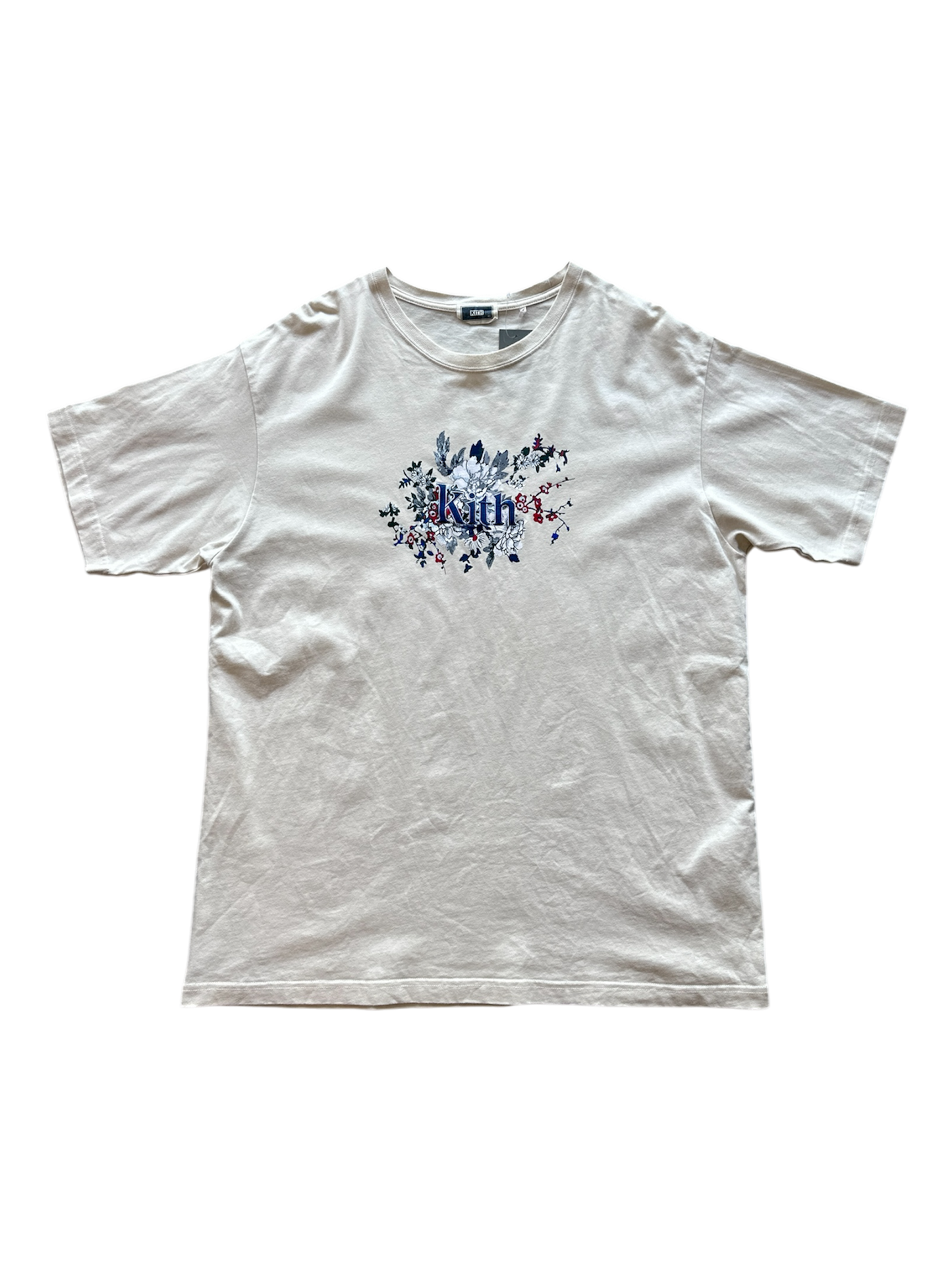 Kith Floral Embroidered Logo Tee