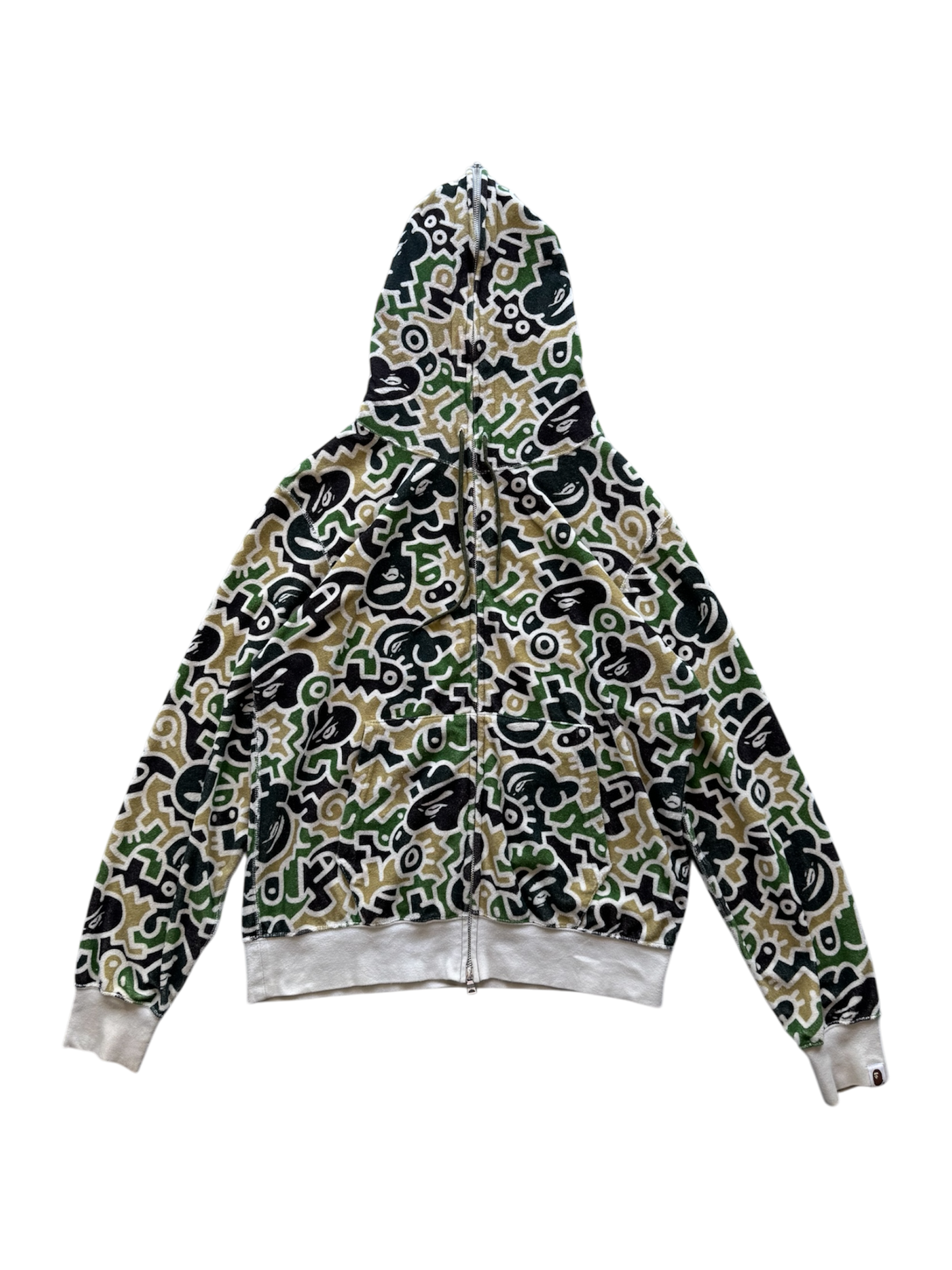 OG Bape x Keith Harring Camouflage Full Zip Hoodie