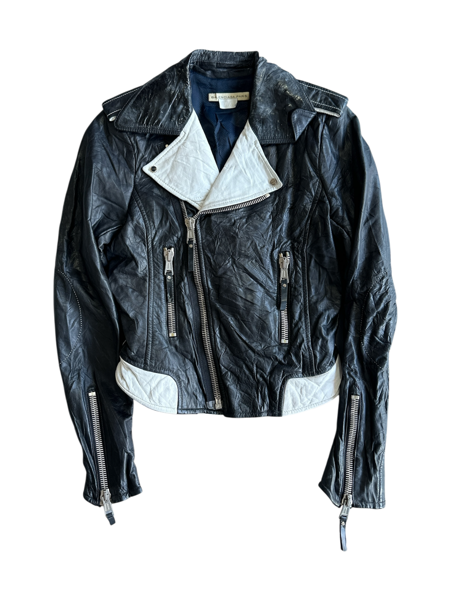 Balenciaga Womens Biker Leather Jacket