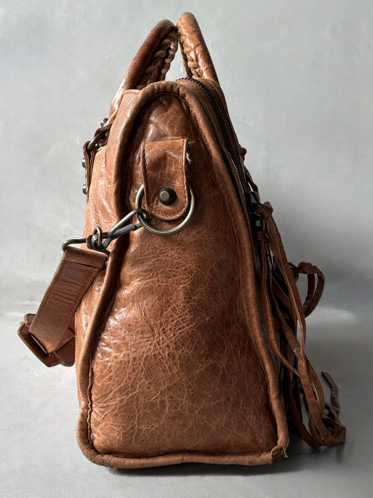 Balenciaga Classic City Rust Brown on Brass Lambskin Bag