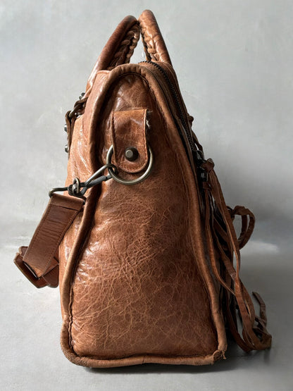 Balenciaga Classic City Rust Brown on Brass Lambskin Bag