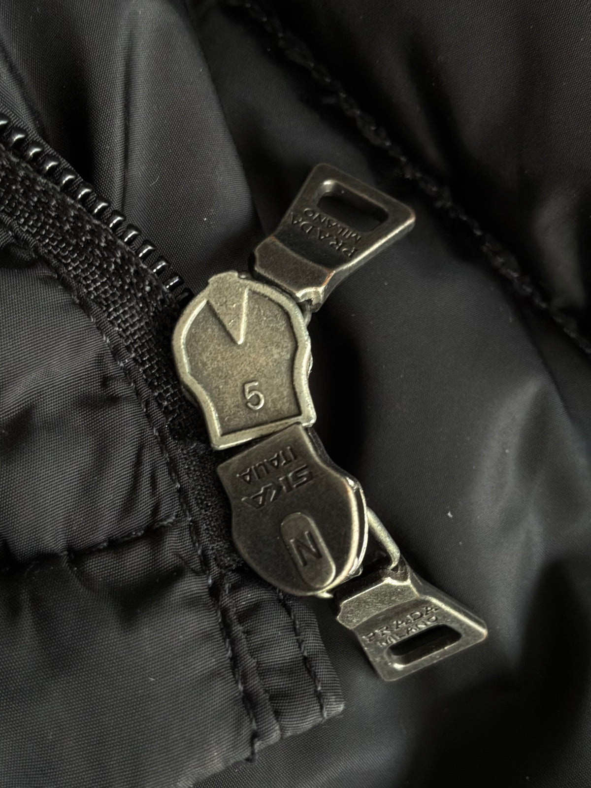 Prada Chest Emblem Puffer Vest