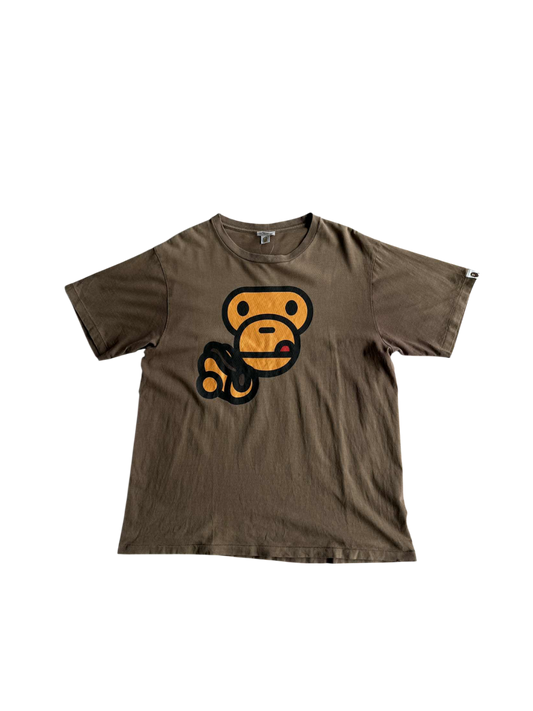 Bape Baby Milo Hotdog Brown Shirt