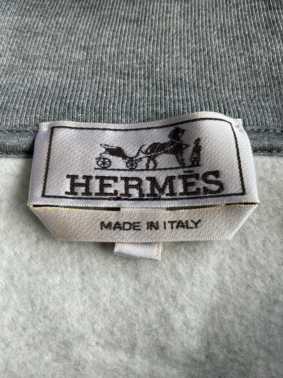 Hermes Leather Patch Pullover Hoodie
