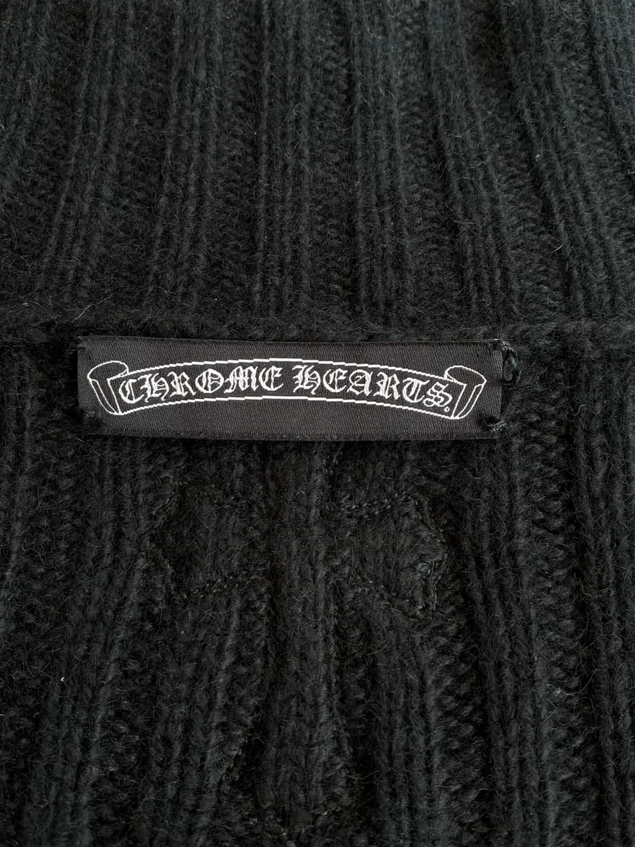 Chrome Hearts 1/1 Spine Cross Patch Cashmere Cardigan