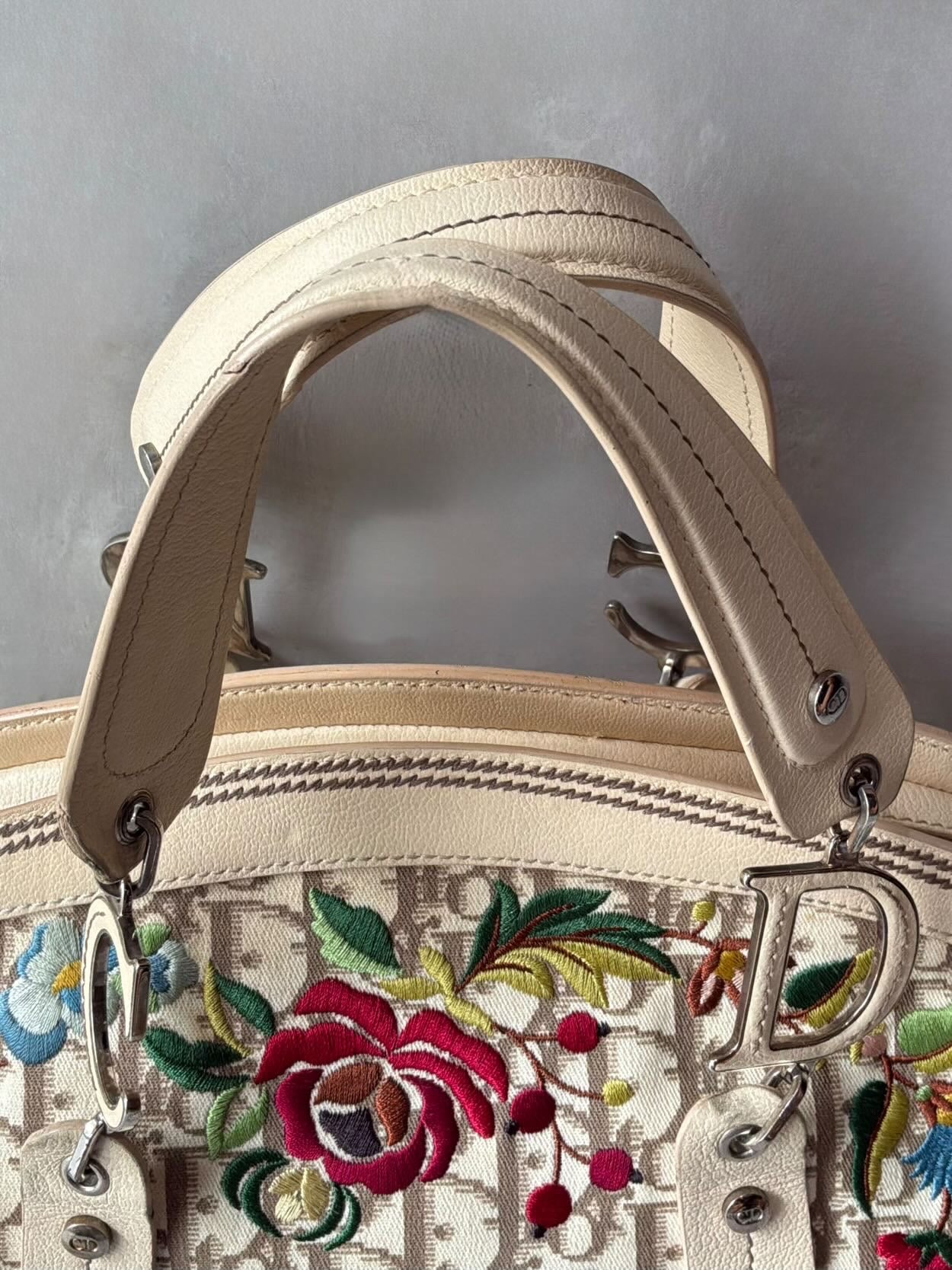 Dior Floral Trotter Bowler Bag