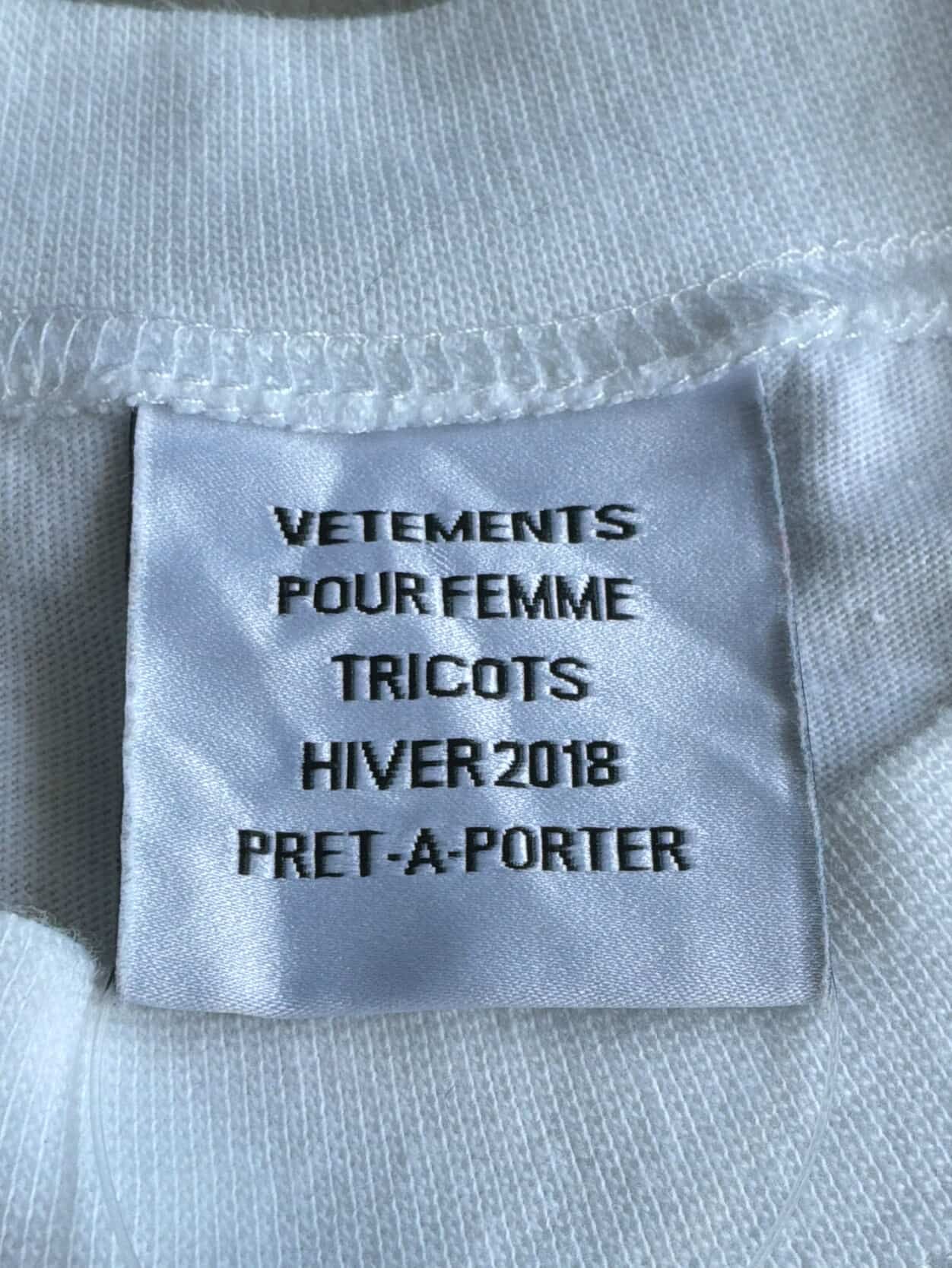 Vetements Staff 3M Reflective Tee